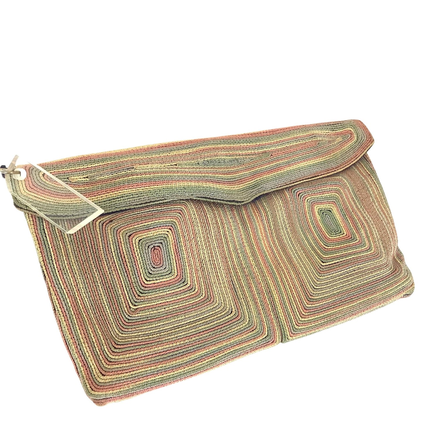 Mardlay Corded Clutch Bag Multi / Textile / Vintage 1940s
