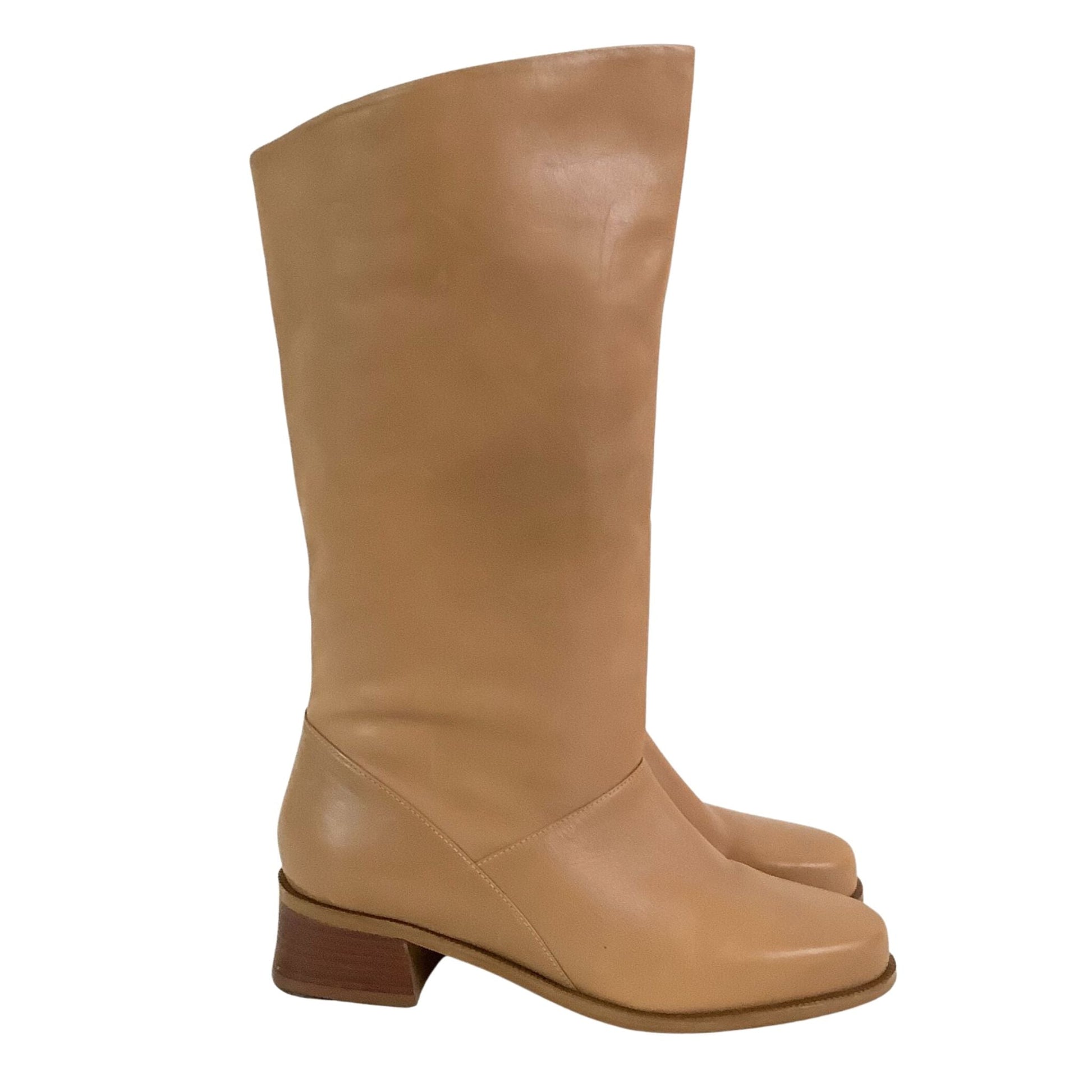 Markon Flat Leather Boots Tan / 7.5 / Classic