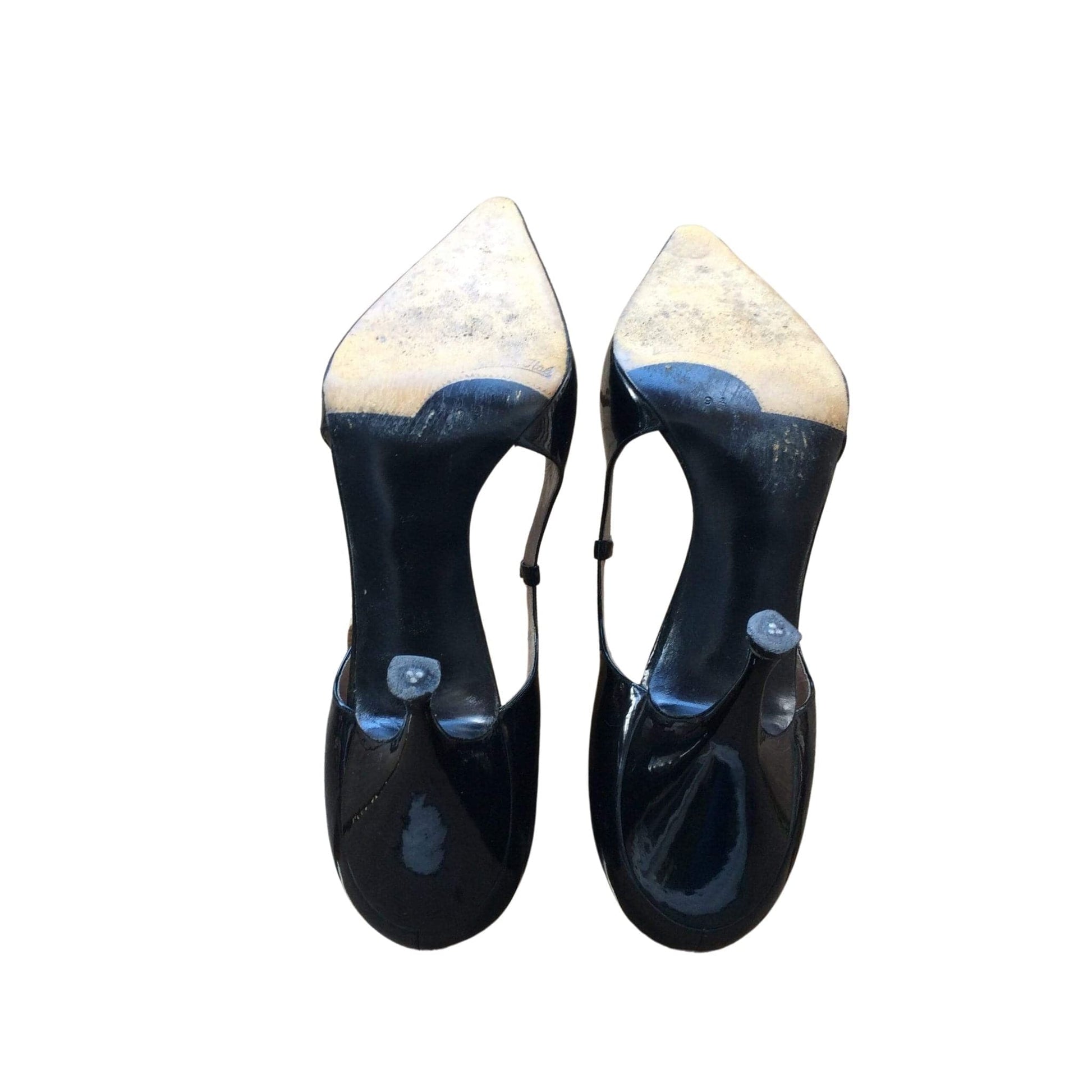 Mary Jane Stiletto Heels 9 / Black / Vintage 1990s