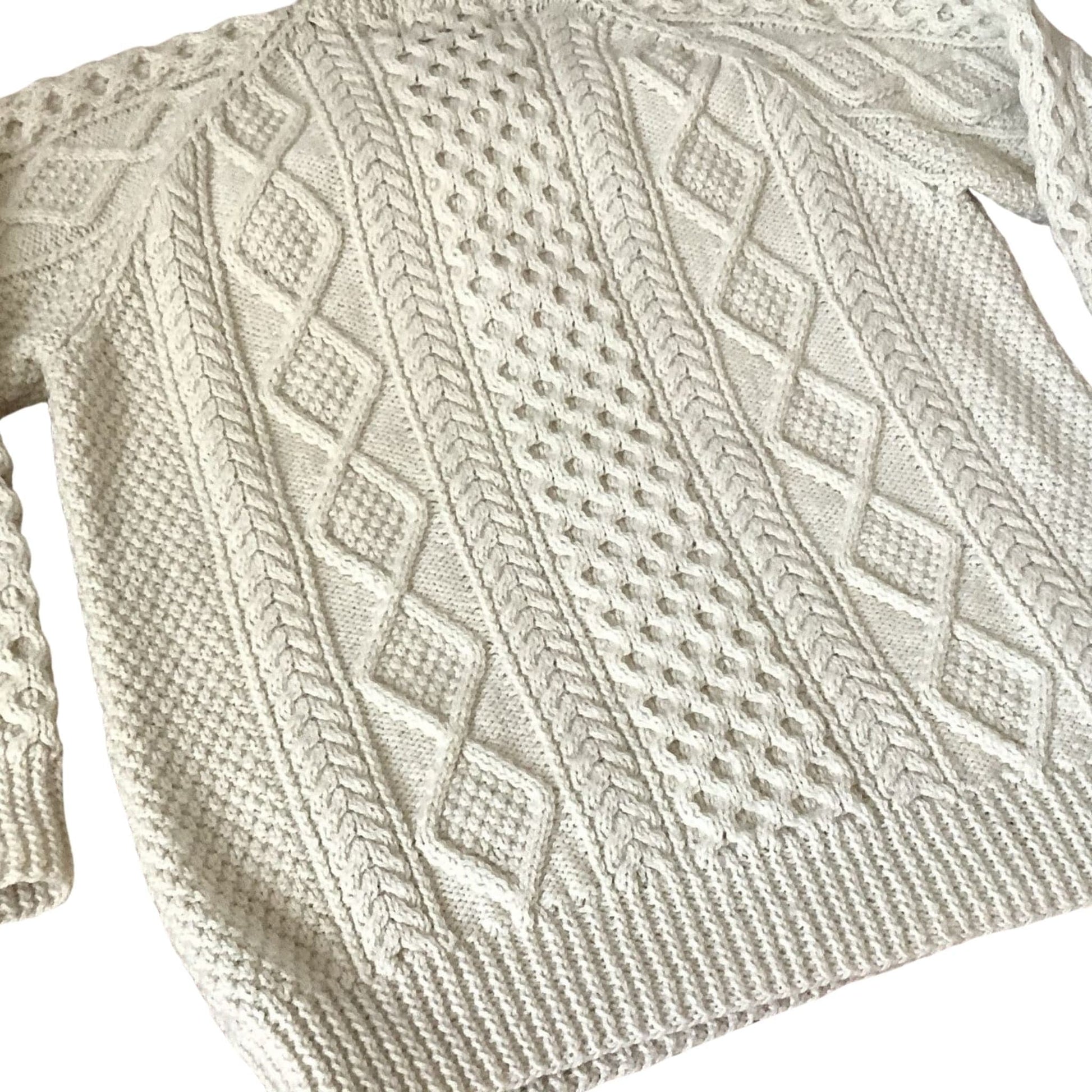 Men's Vintage Wool Sweater Medium / Beige / Vintage 1990s