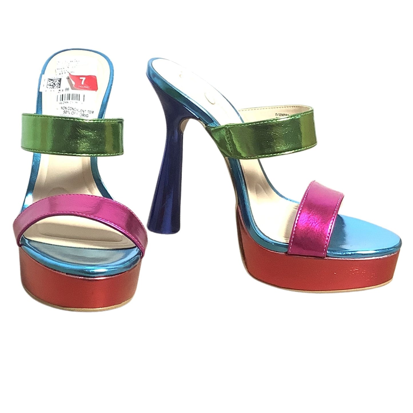 Metallic Platform Heels 7 / Multicolor / Platform heels