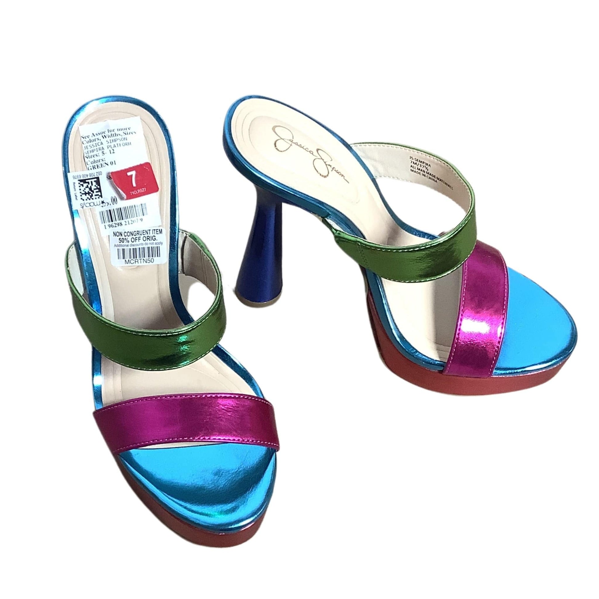 Metallic Platform Heels 7 / Multicolor / Platform heels