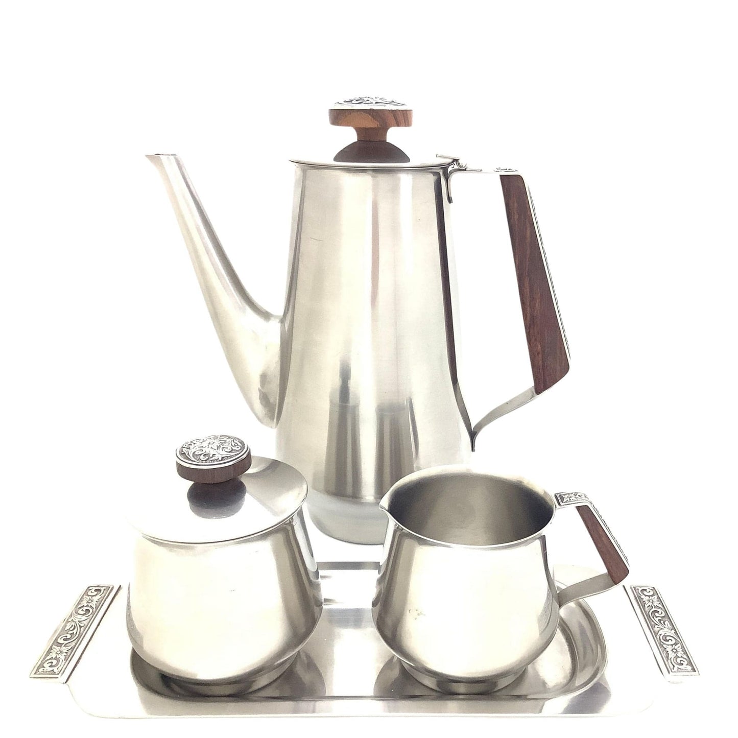 Mid Century Coffee Set Stainless / Stainless / Vintage 1950s