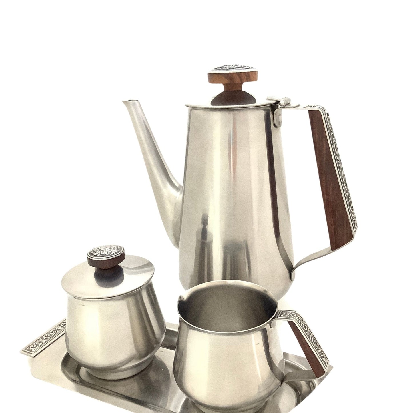 Mid Century Coffee Set Stainless / Stainless / Vintage 1950s