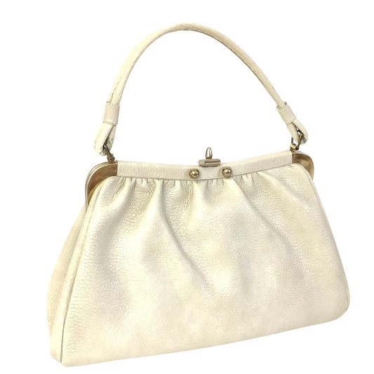 Mid Century White Bag White / Man Made / Vintage 1950s