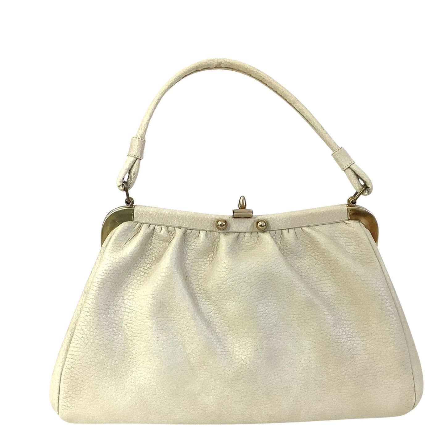 Mid Century White Bag White / Man Made / Vintage 1950s