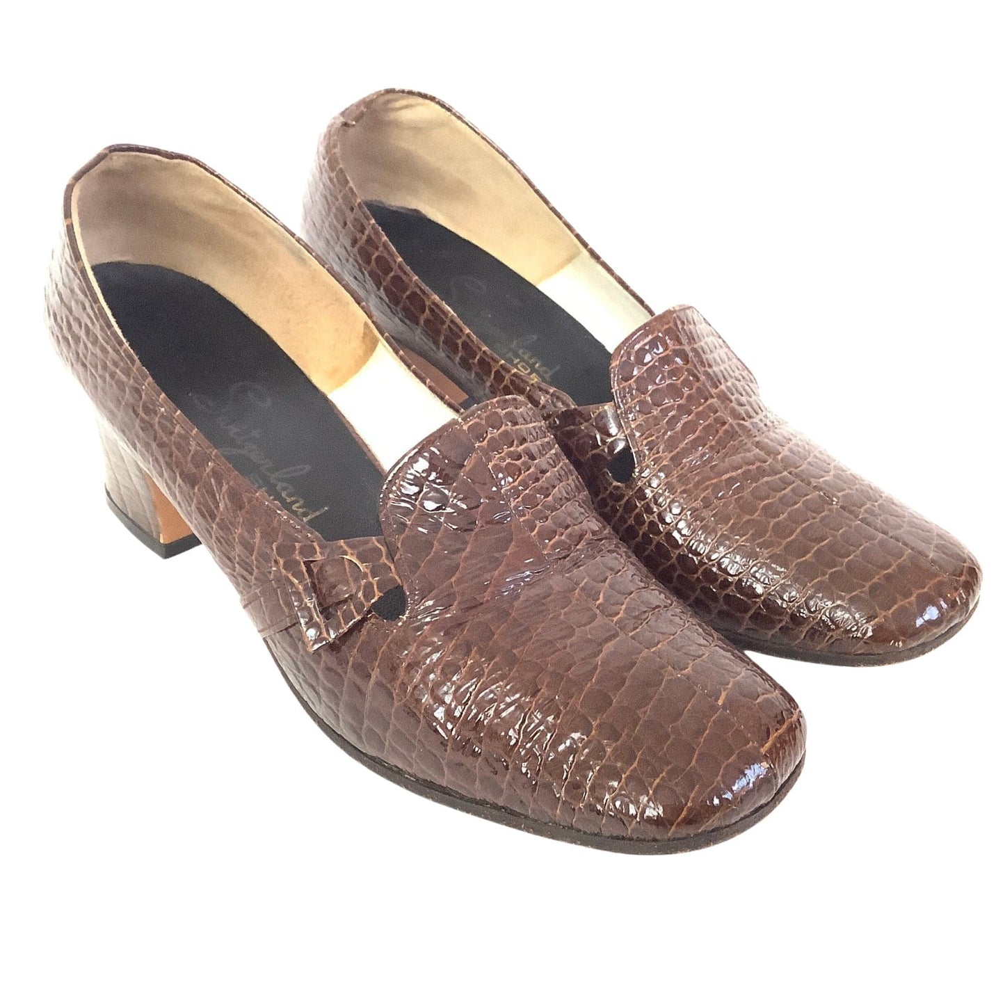 Moc Croc Mod Shoes 6 / Brown / Vintage 1960s