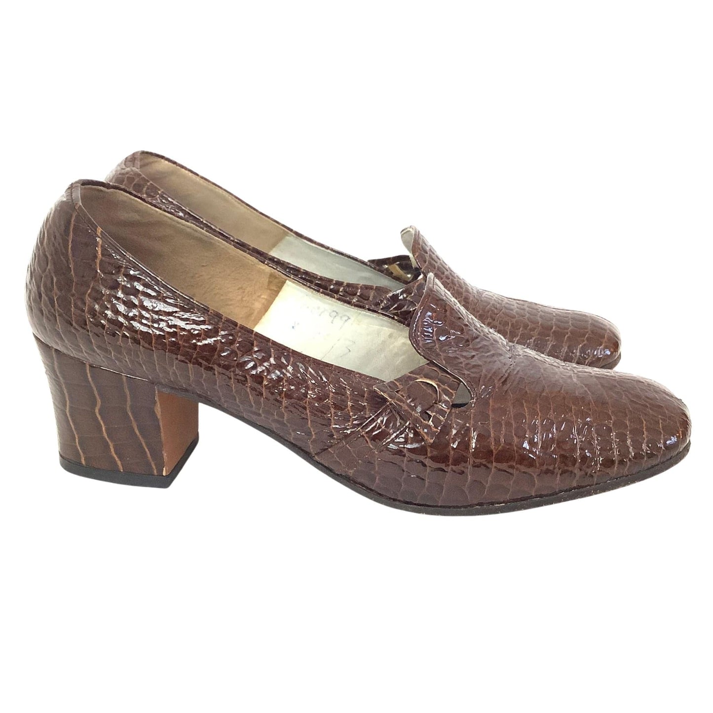 Moc Croc Mod Shoes 6 / Brown / Vintage 1960s