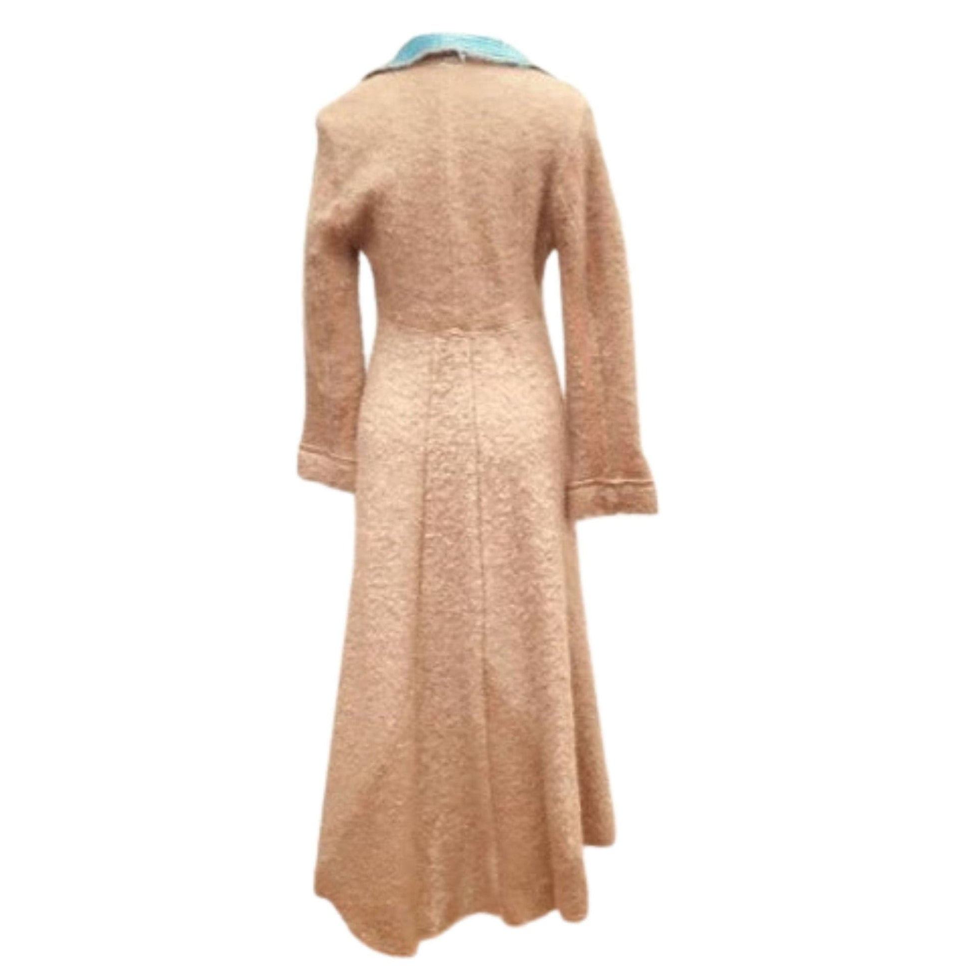 Mohair Maxi Sweater Coat Small / Tan / Y2K - Now