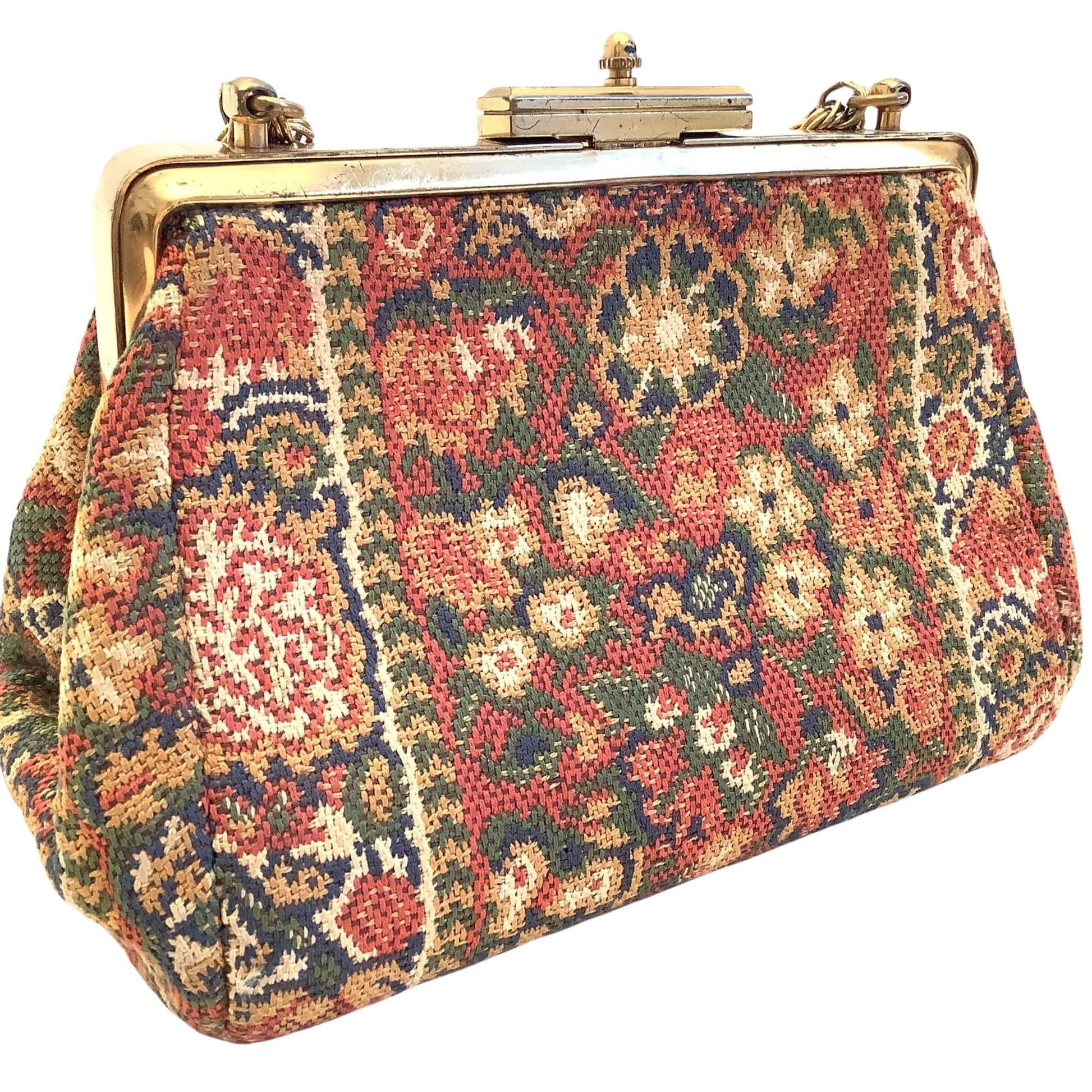 Morris Moskowitz Tapestry Bag Multi / Textile / Vintage 1980s