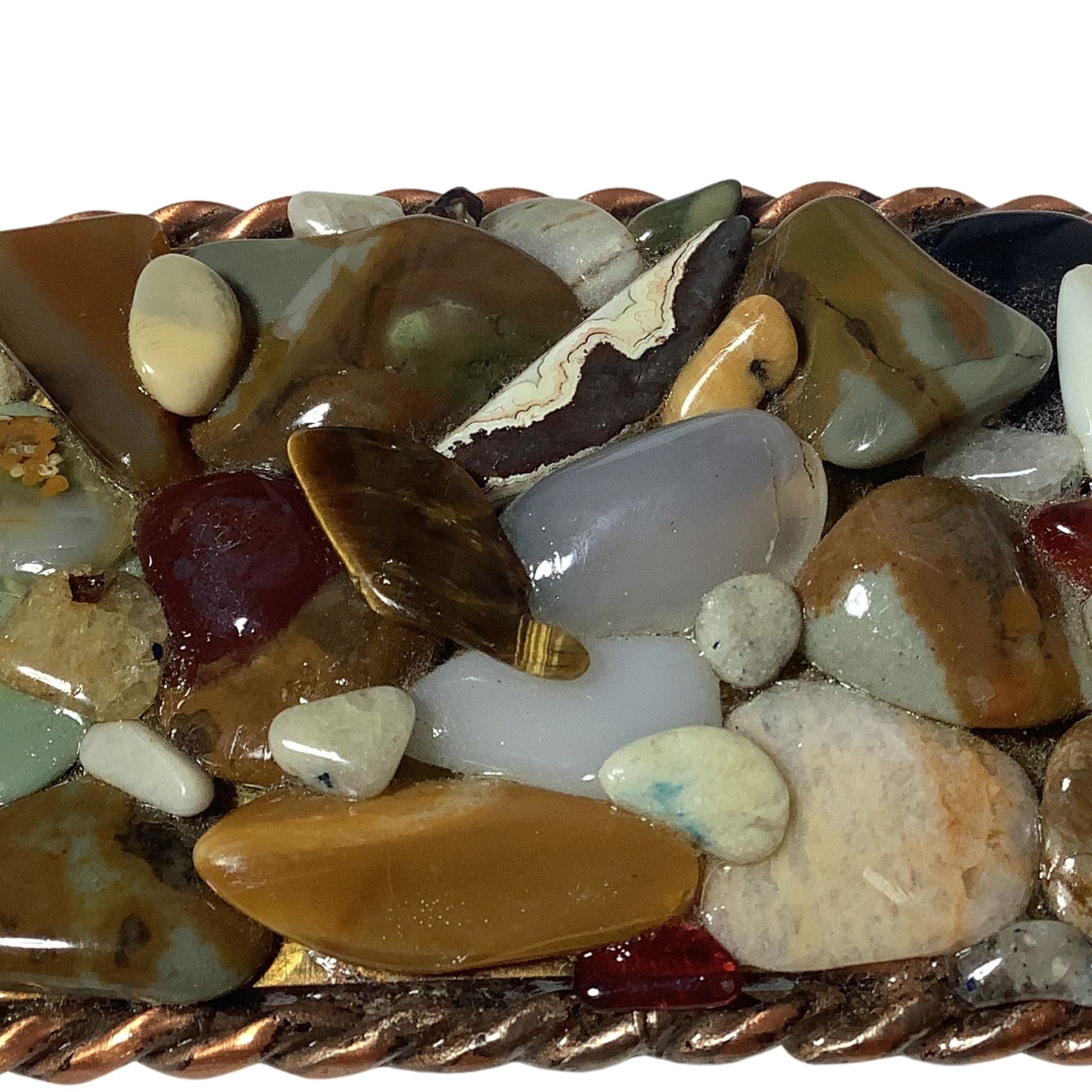 Multi-Stone Belt Buckle Multicolor / Copper