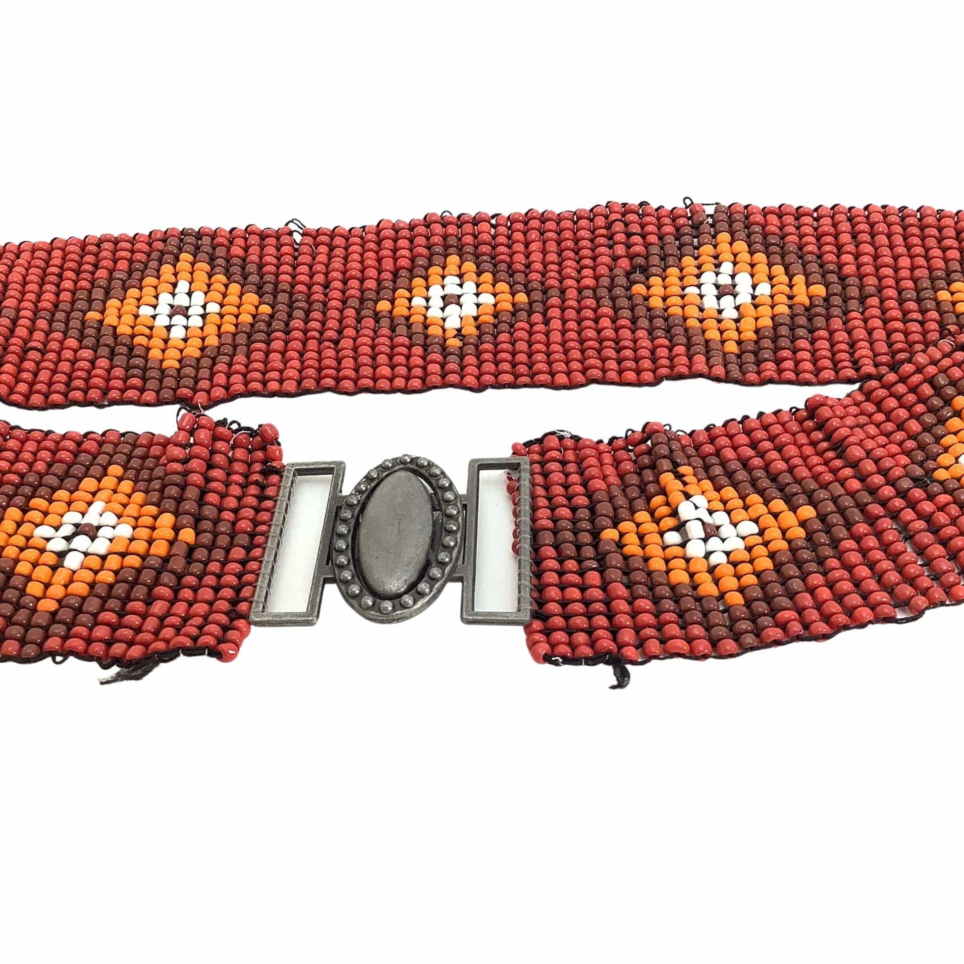 Nat Am Vintage Beaded Belt Medium / Red / Vintage 1980s