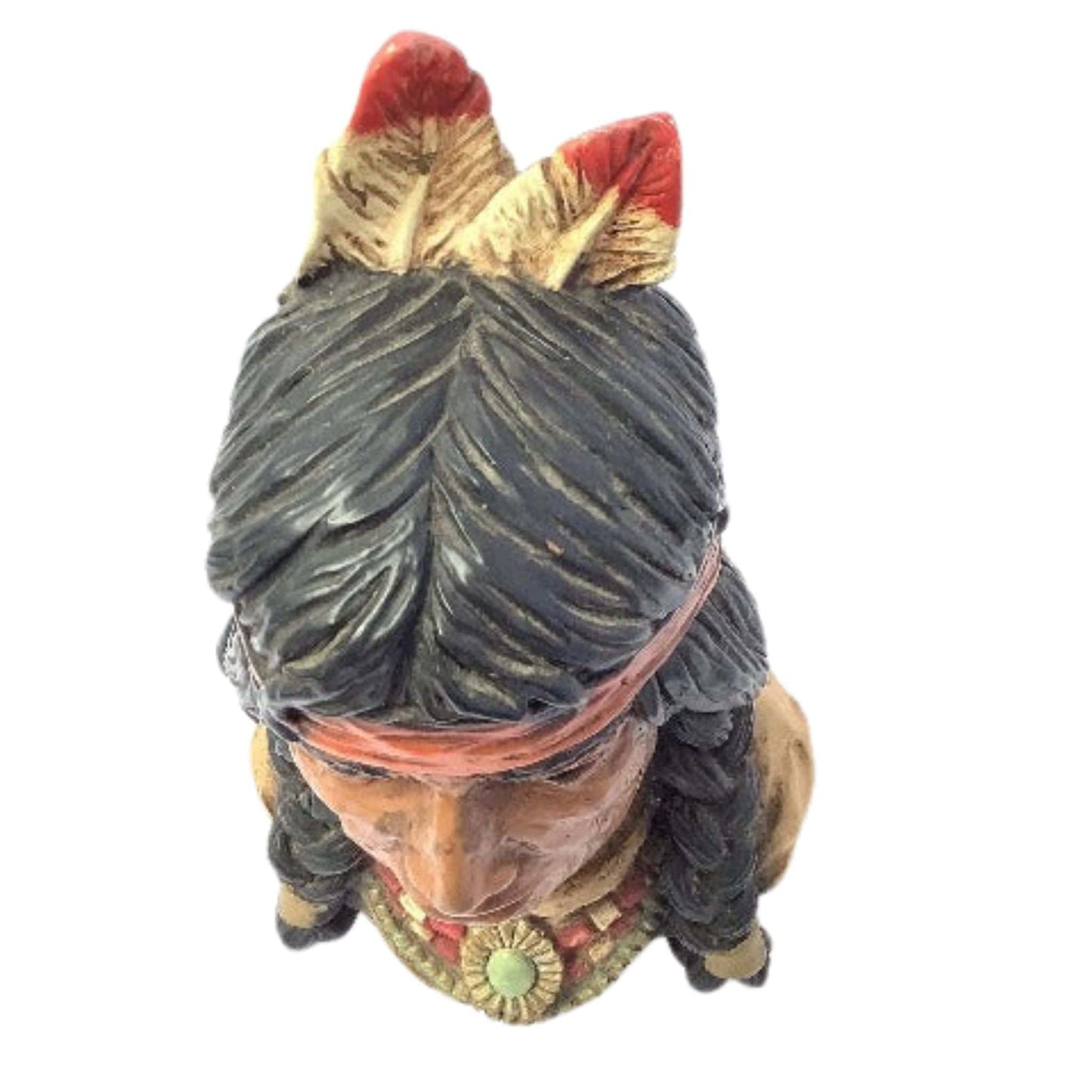 Native American Chalkware Chalkware / Multi / Vintage 1960s