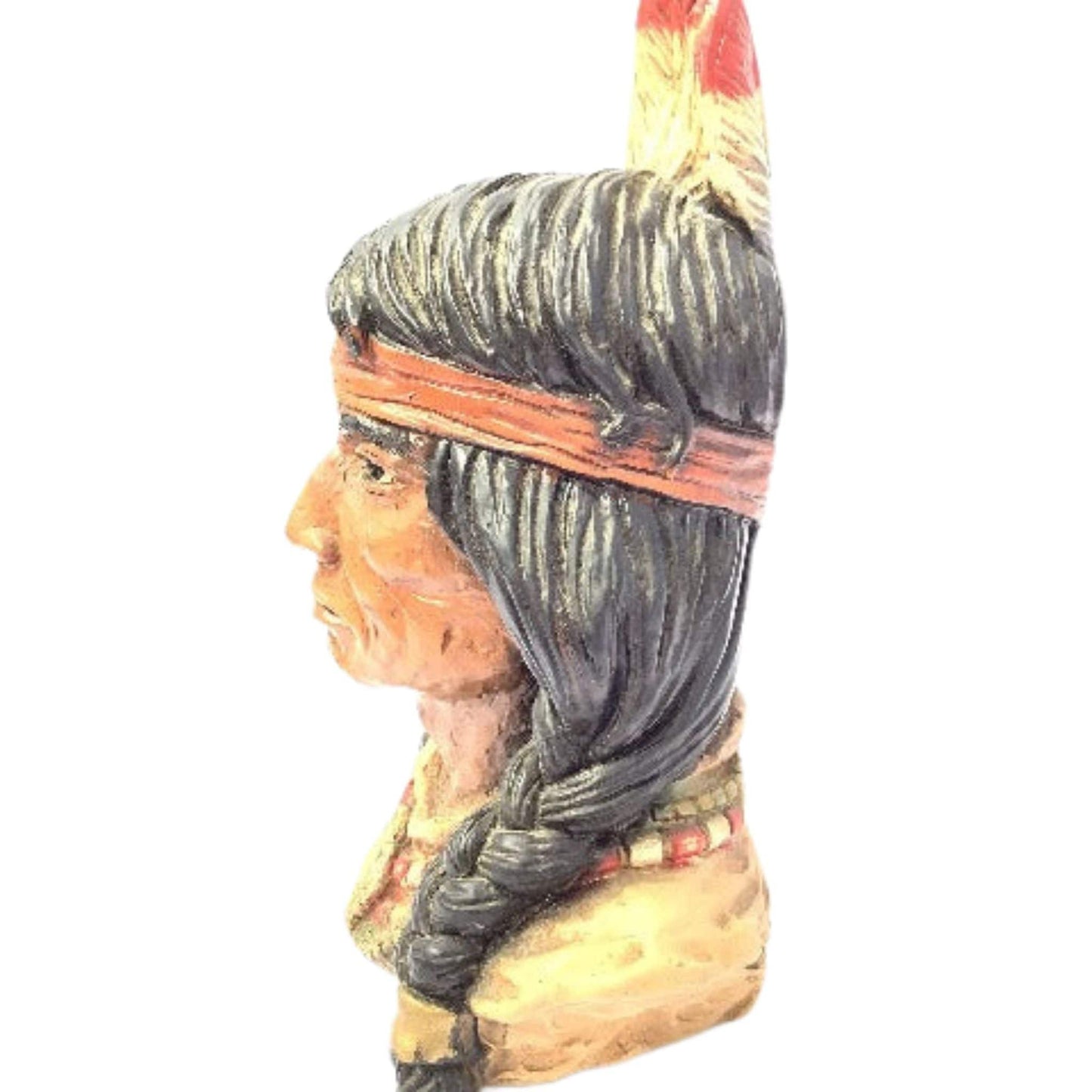 Native American Chalkware Chalkware / Multi / Vintage 1960s