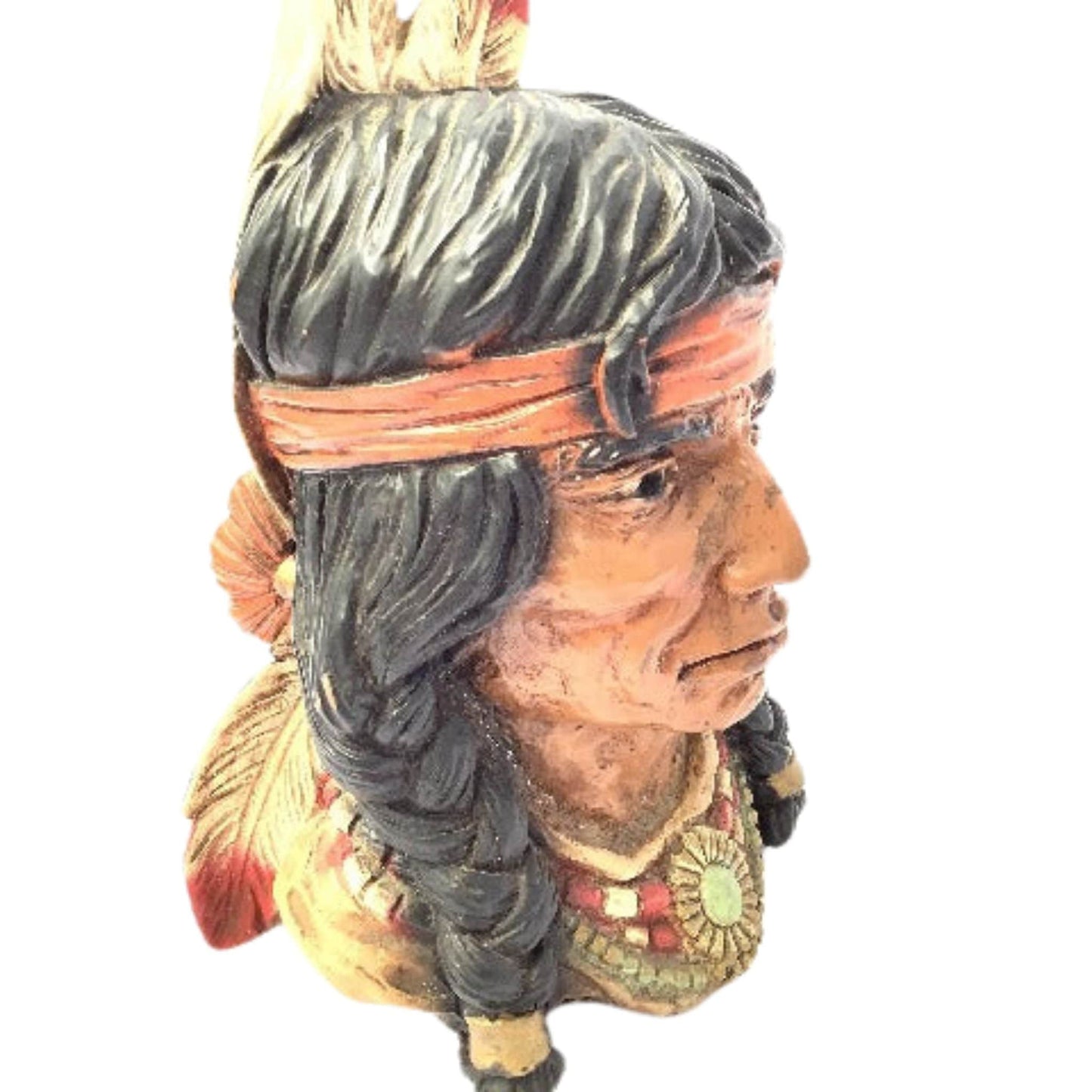 Native American Chalkware Chalkware / Multi / Vintage 1960s