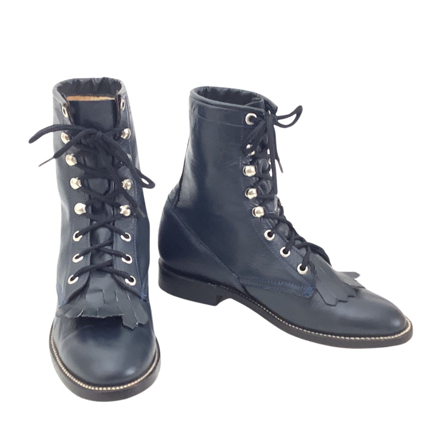 Navy Blue Kiltie Ropers 6.5 / Navy / Vintage 1980s