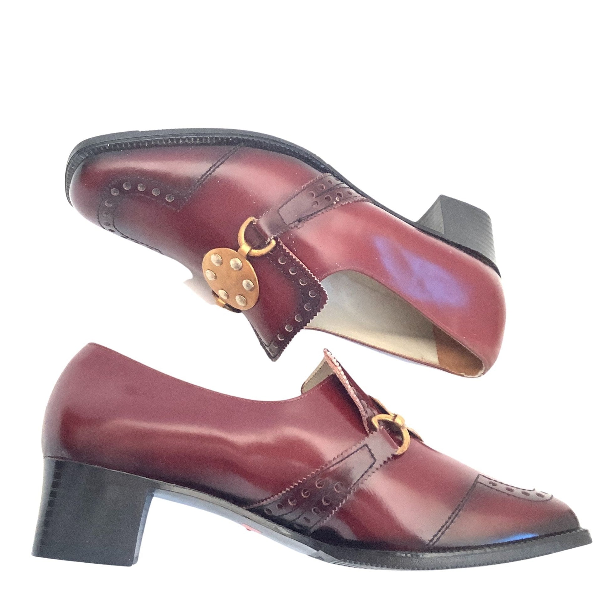 New Old Stock Loafers 6.5 / Burgundy / Vintage 1960s