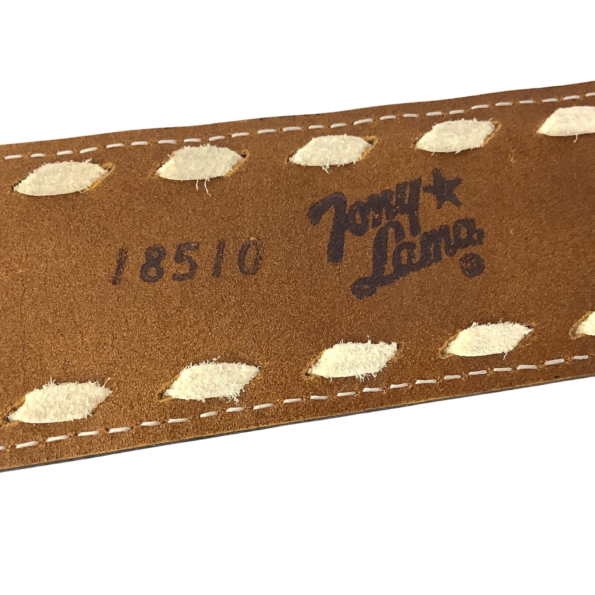 New Old Stock Tony Lama Belt Orange / Leather / Vintage 1970s