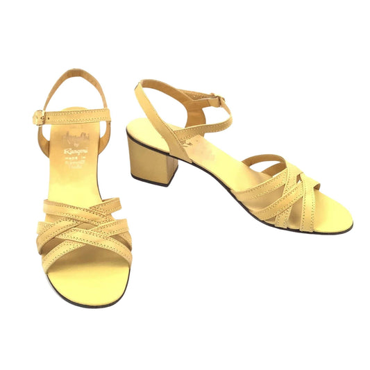 New Old Stock Yellow Sandals 7.5 / Yellow / Vintage 1980s