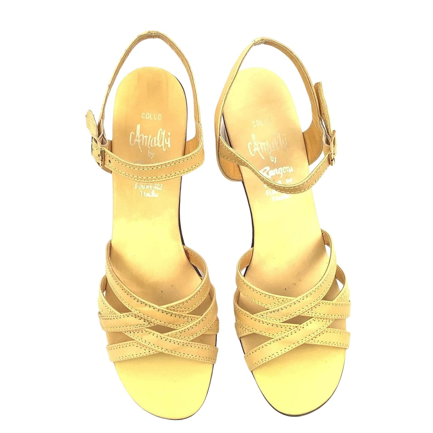 New Old Stock Yellow Sandals 7.5 / Yellow / Vintage 1980s