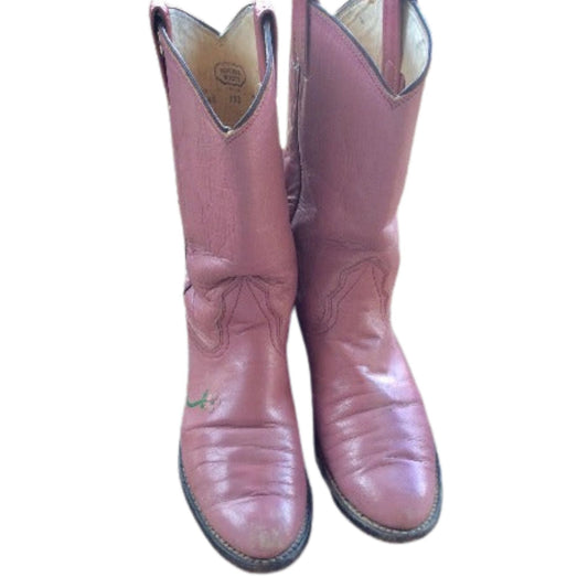 Nocona Cowboy Boots 7 / Pink / Vintage 1980s