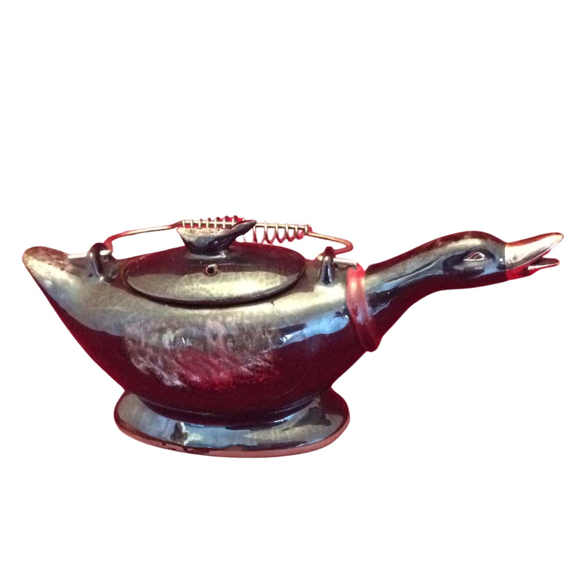 Novelty Goose Teapot Brown / Pottery / Vintage 1970s