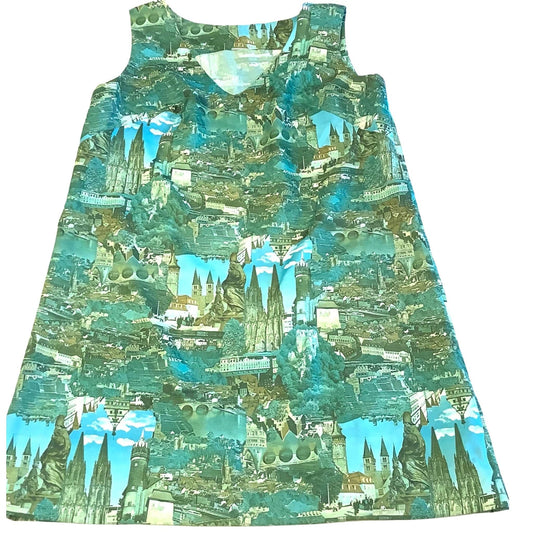 Novelty Mini Dress Large / Green / Vintage 1990s