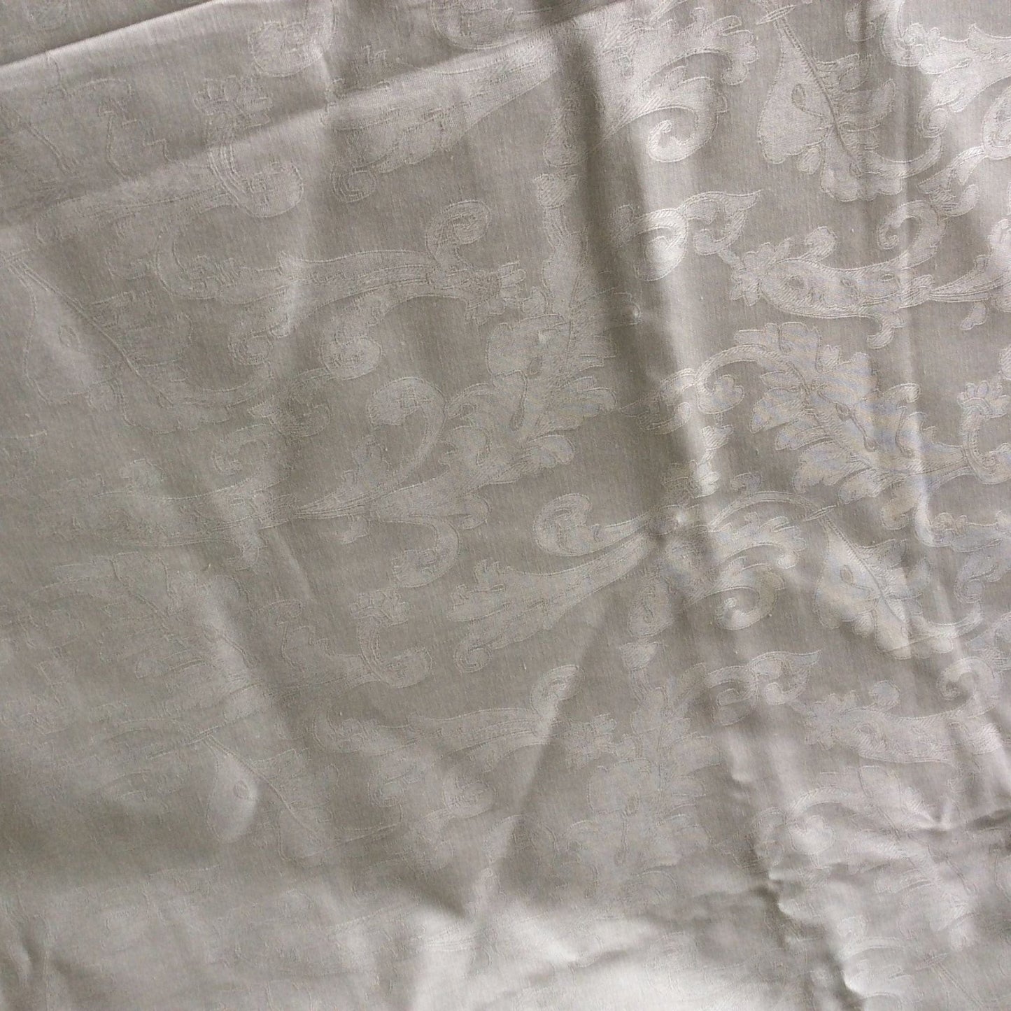 Off White Brocade Fabric White / Cotton / Vintage 1980s