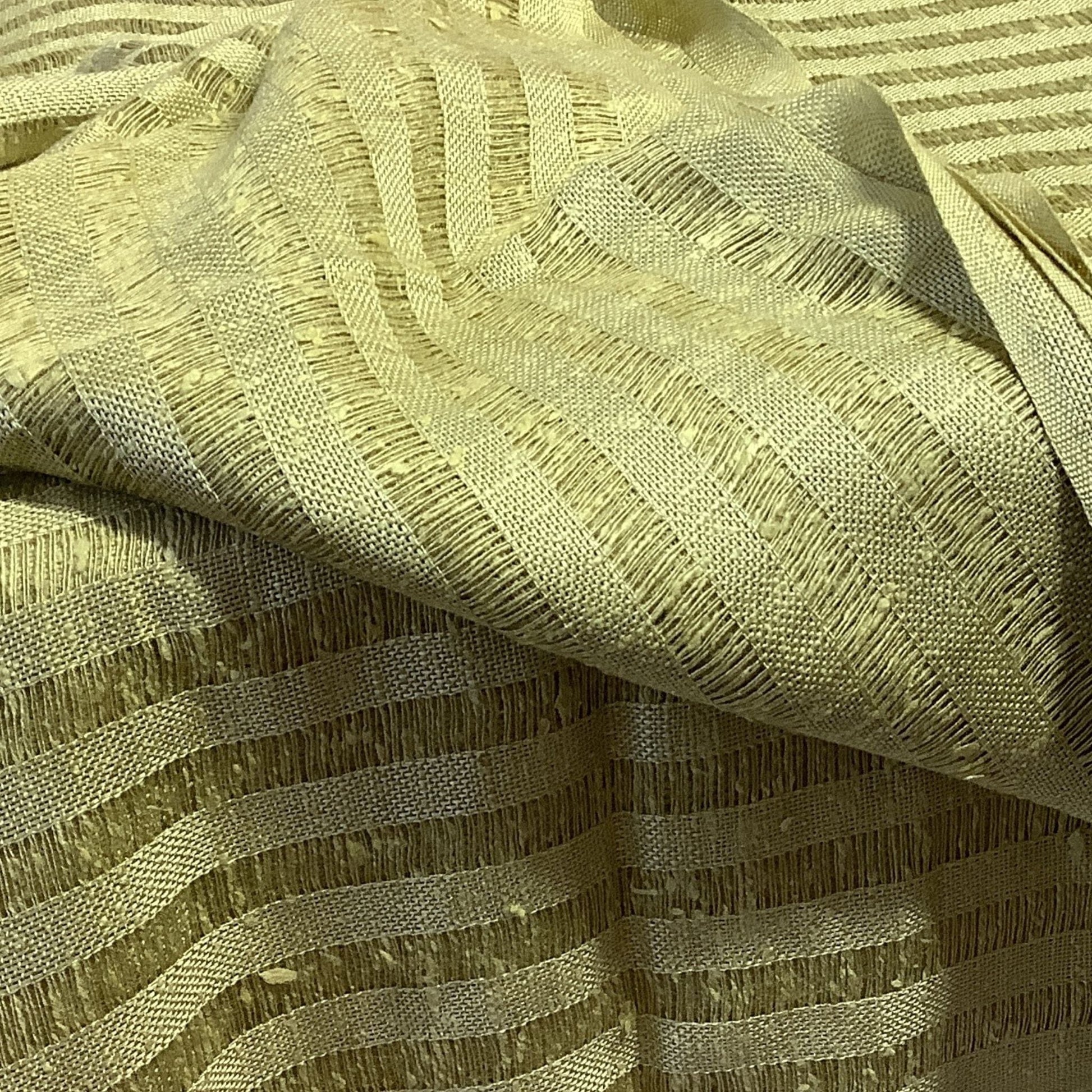 Open Weave Linen Fabric Olive / Dry clean only