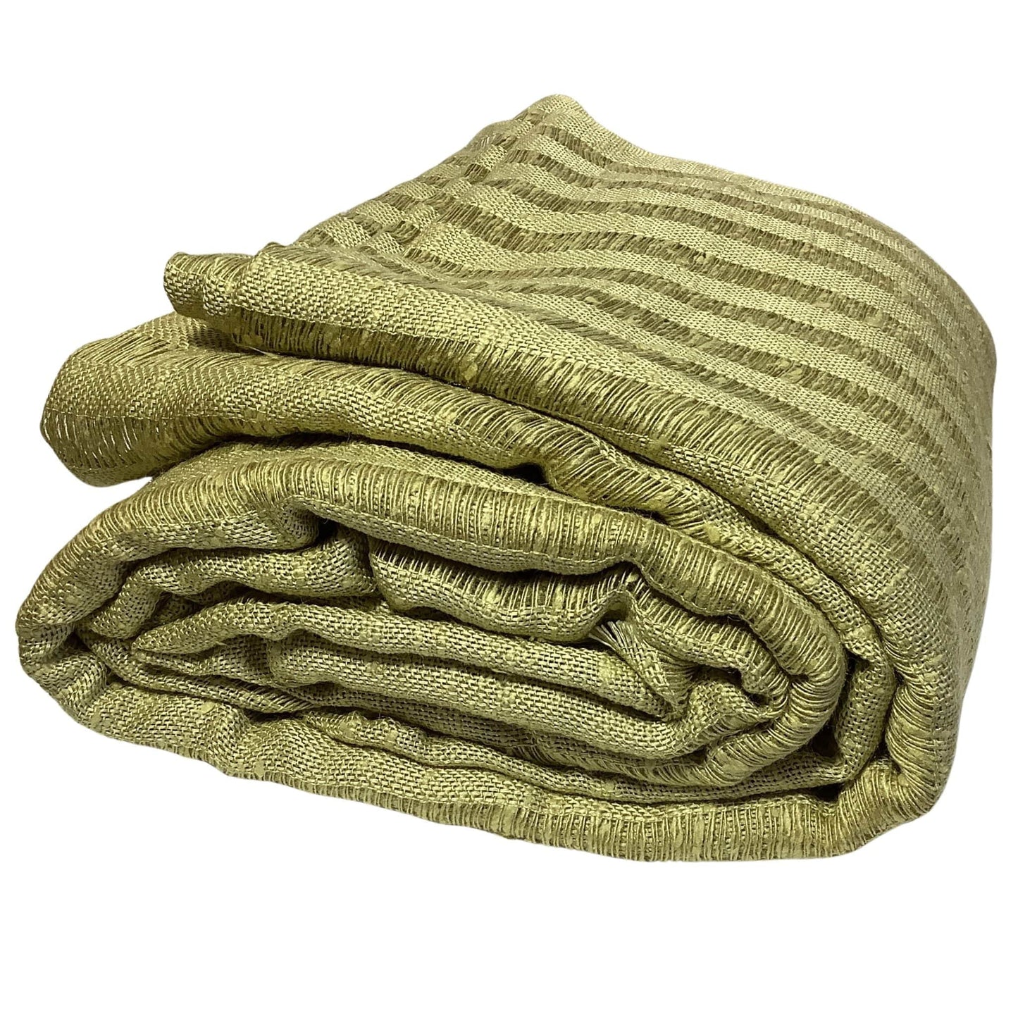 Open Weave Linen Fabric Olive / Dry clean only