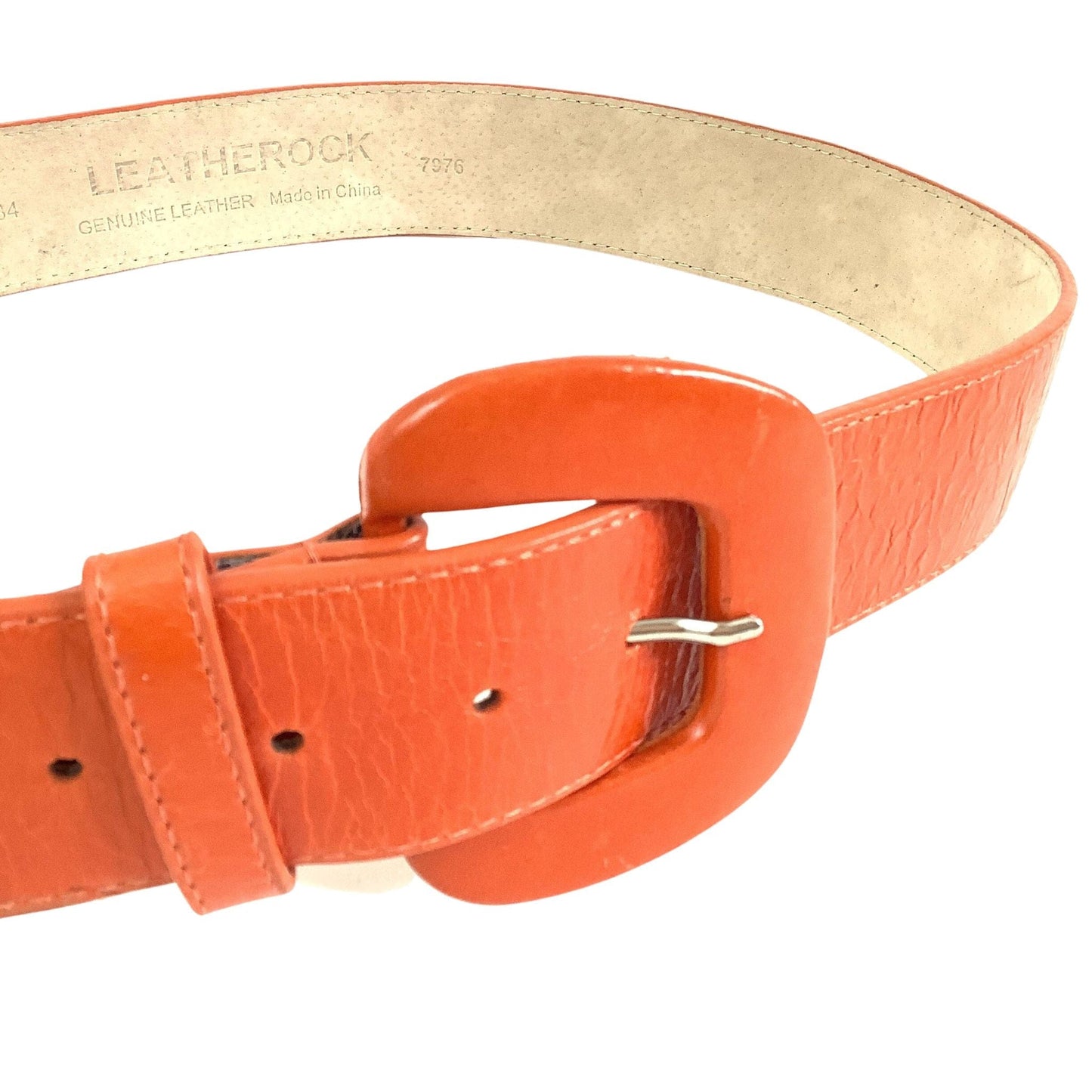 Orange Patent Leather Belt Large / Orange / Y2K - Now