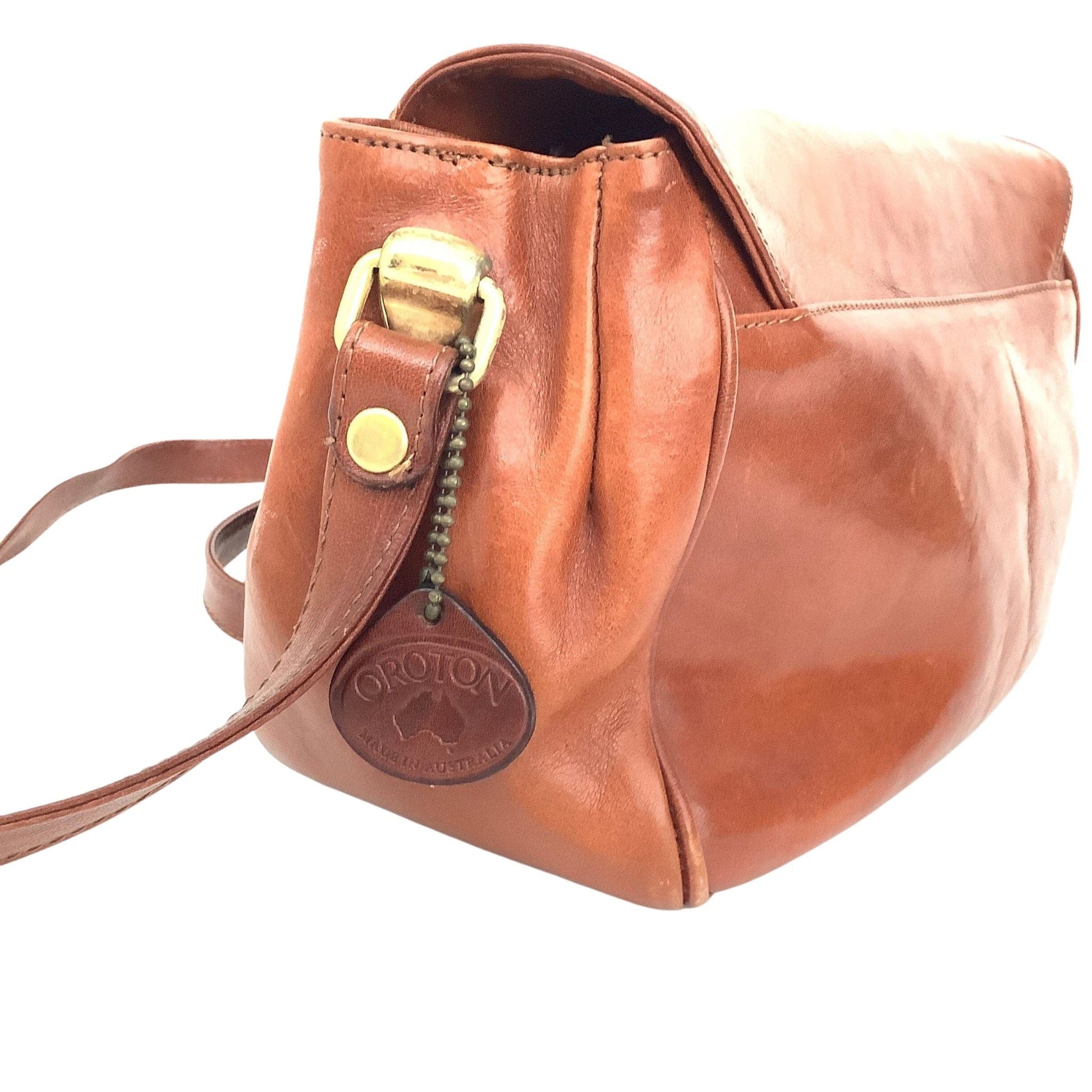 Oroton Australia Bag Brown / Leather / Vintage 1980s