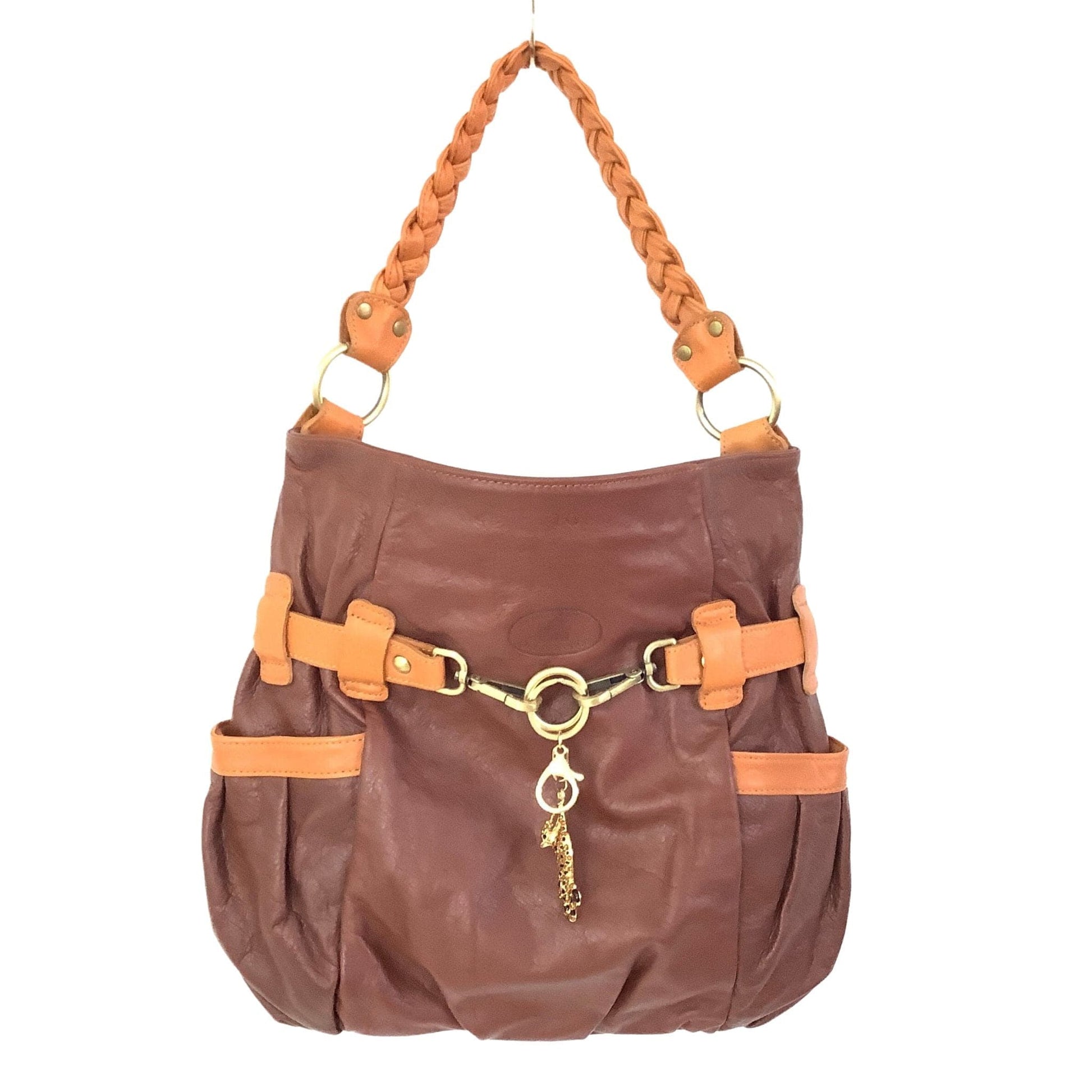 Oversized Leather Bag Brown / Leather / Y2K - Now