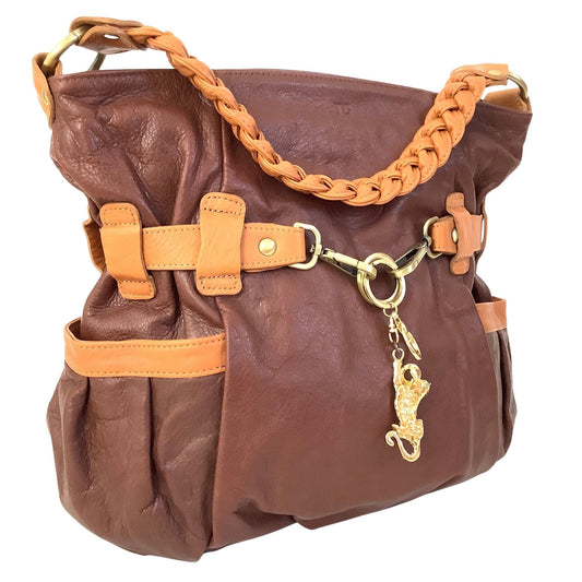 Oversized Leather Bag Brown / Leather / Y2K - Now