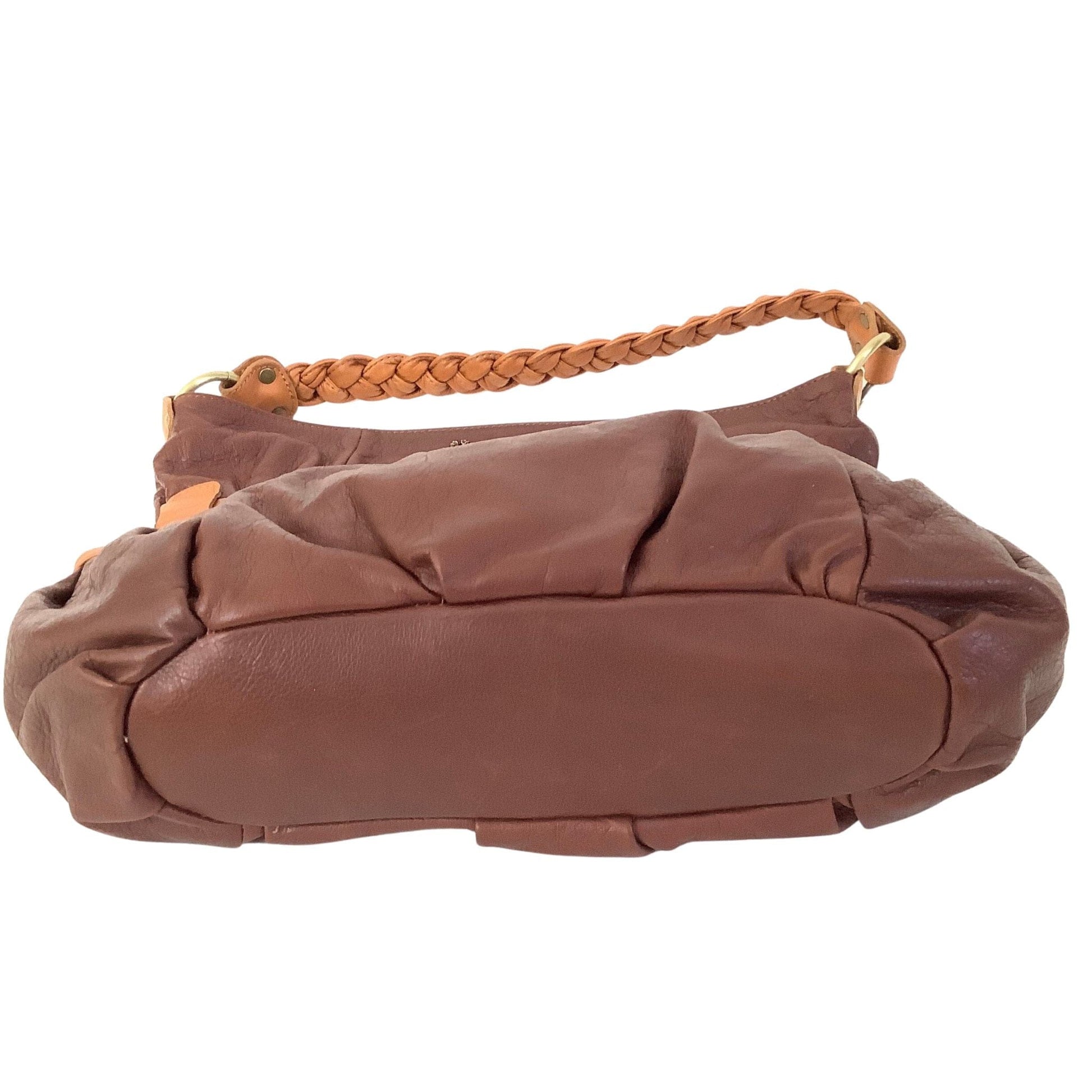 Oversized Leather Bag Brown / Leather / Y2K - Now