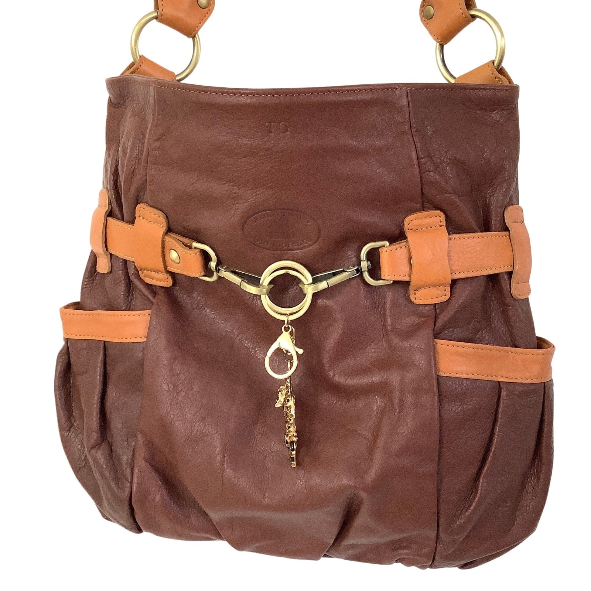 Oversized Leather Bag Brown / Leather / Y2K - Now