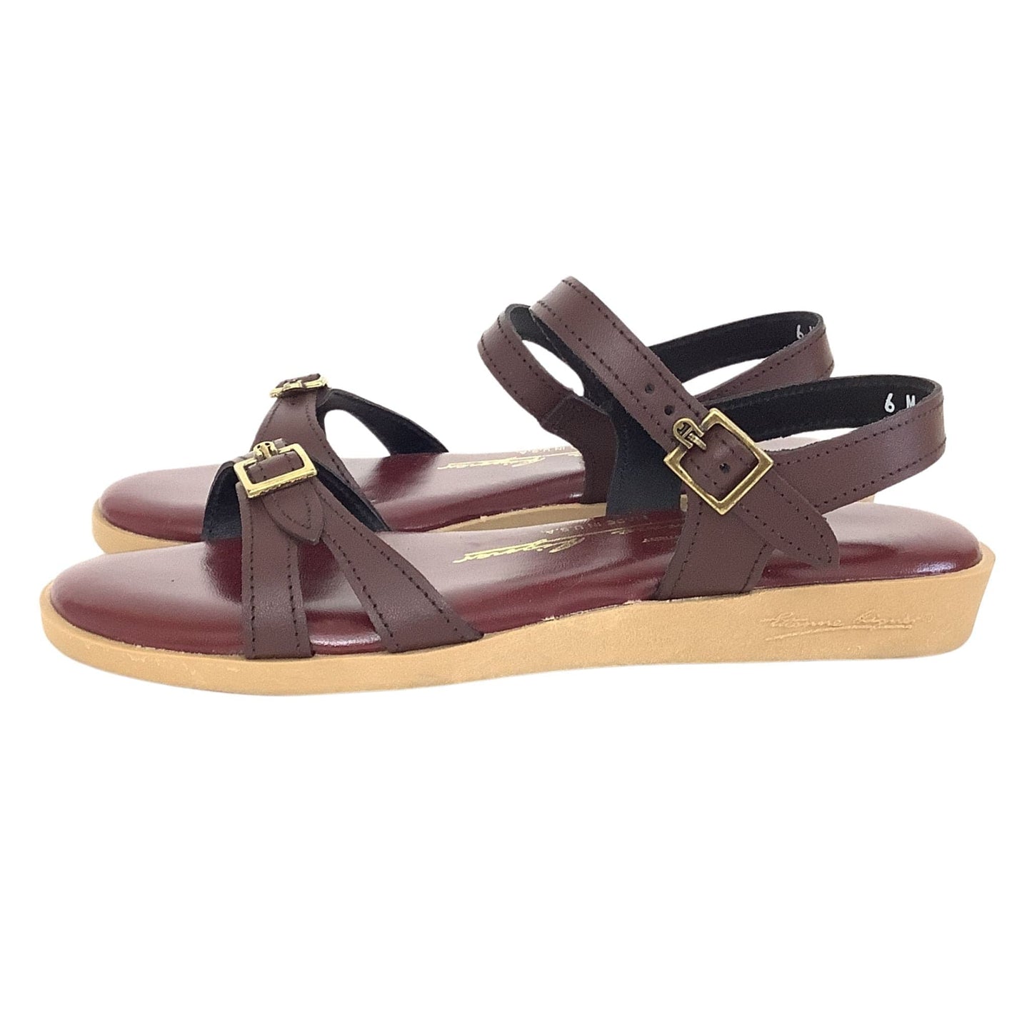 Oxblood Flat Aigner Sandals 6-M / Oxblood / Classic