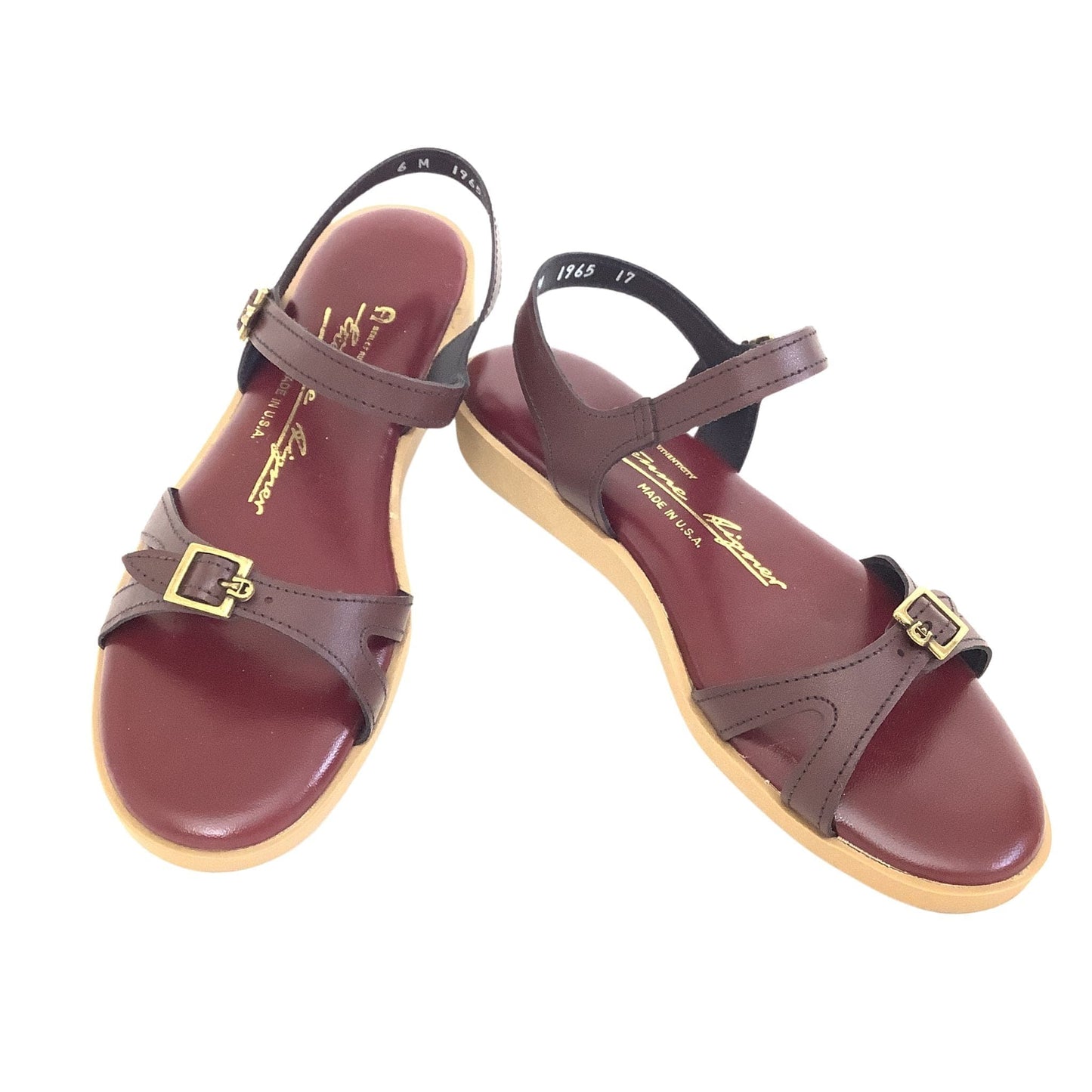 Oxblood Flat Aigner Sandals 6-M / Oxblood / Classic