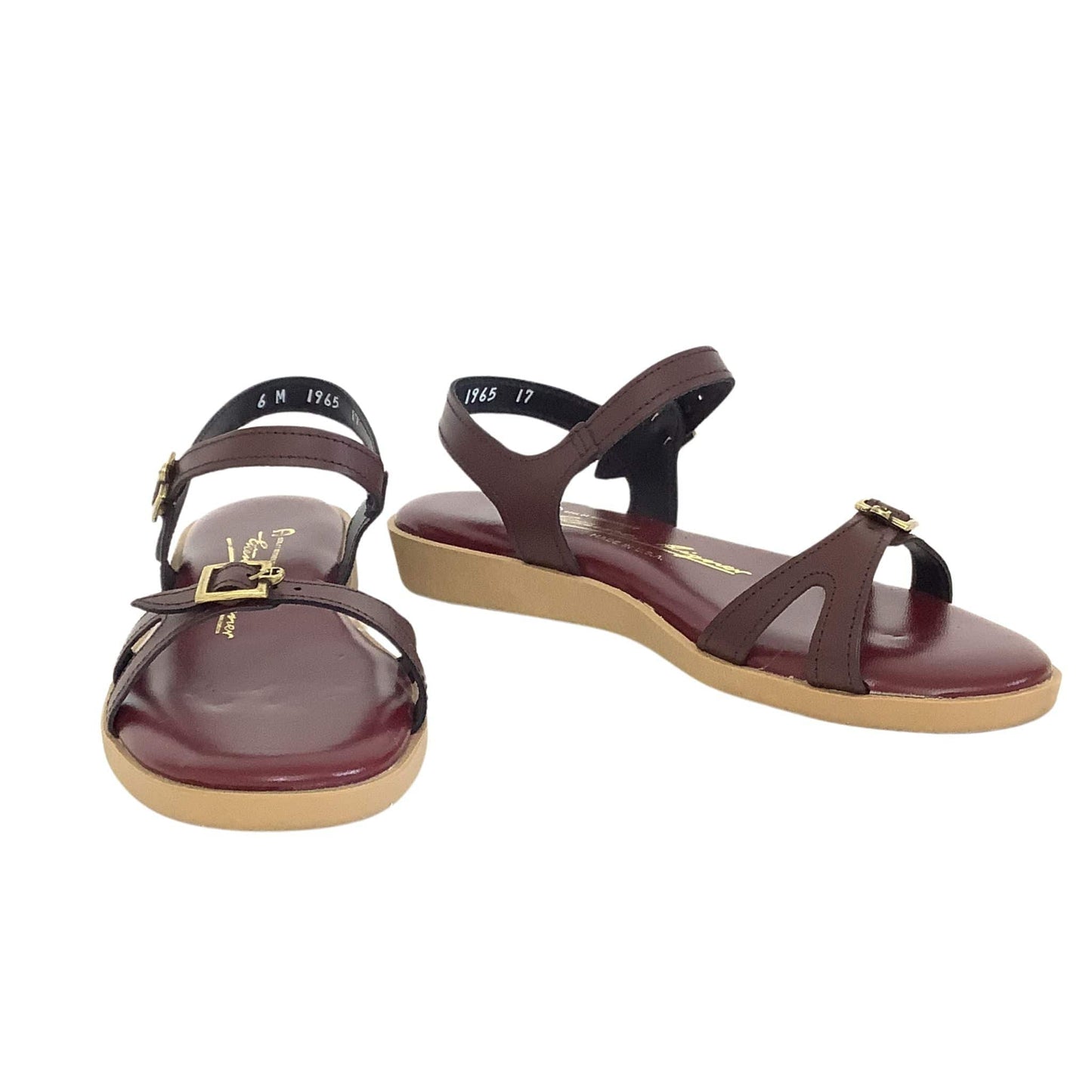 Oxblood Flat Aigner Sandals 6-M / Oxblood / Classic