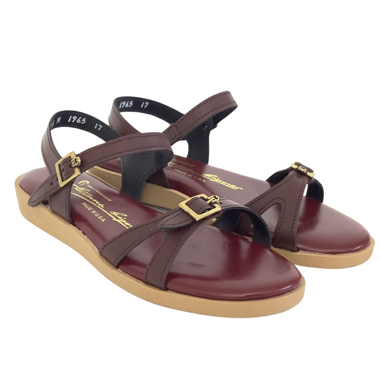 Oxblood Flat Aigner Sandals 6-M / Oxblood / Classic