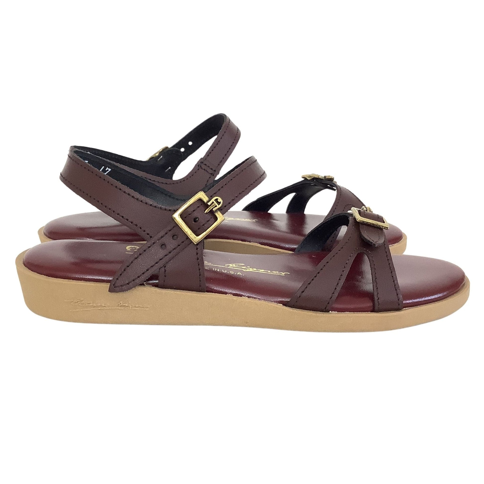 Oxblood Flat Aigner Sandals 6-M / Oxblood / Classic