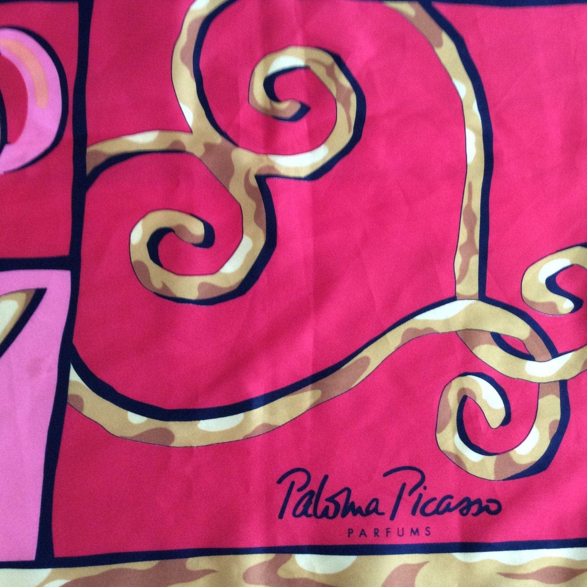 Paloma Picasso Scarf Multi / Polyester / Vintage 1980s