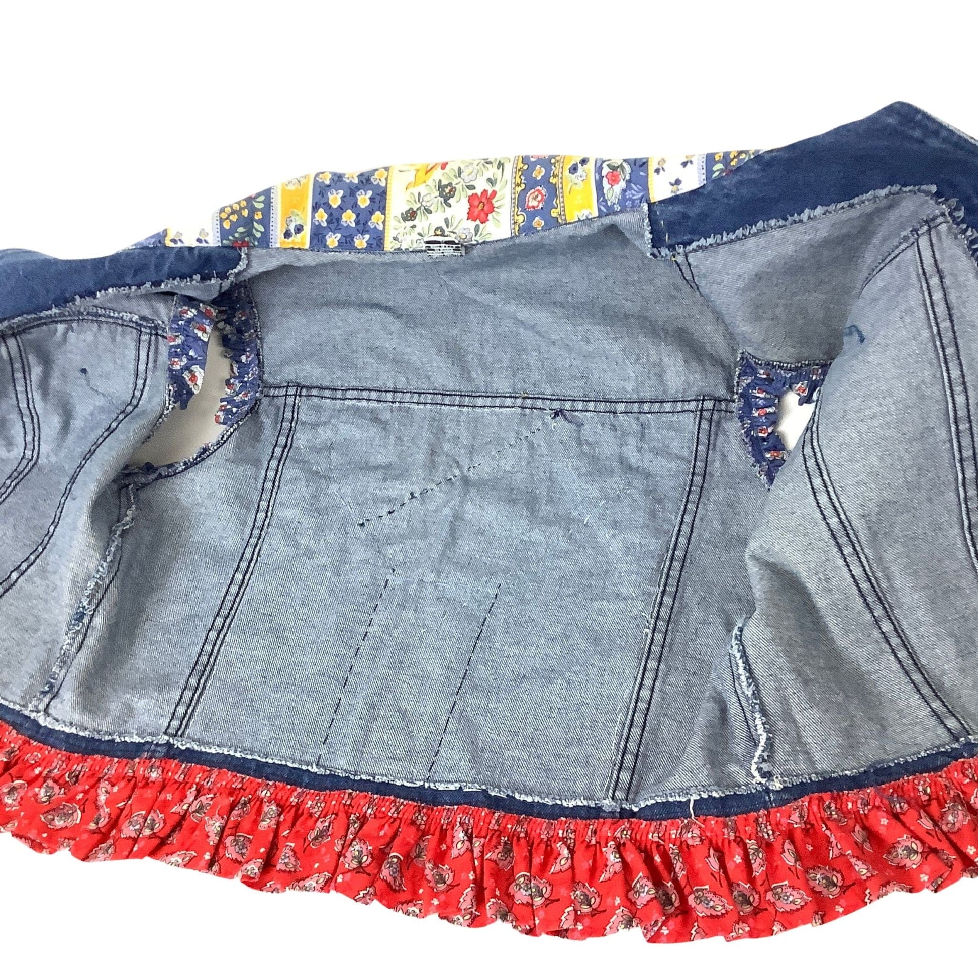 Patchwork Denim Vest Medium / Multi / Vintage 1970s