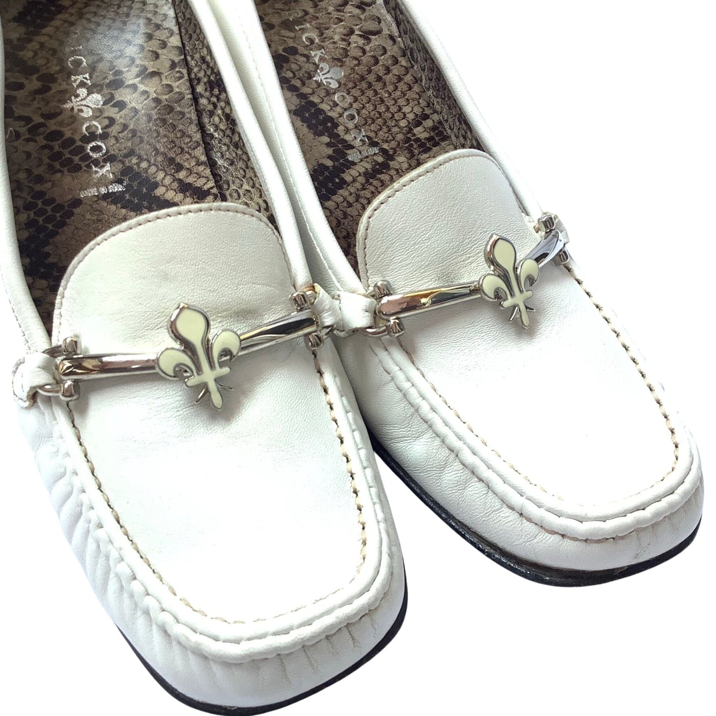 Patrick Cox Heeled Loafers 8.5 / White / Vintage 1980s