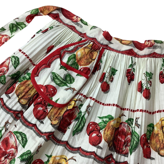 Pleated Vintage Apron Multicolor / Cotton / Novelty