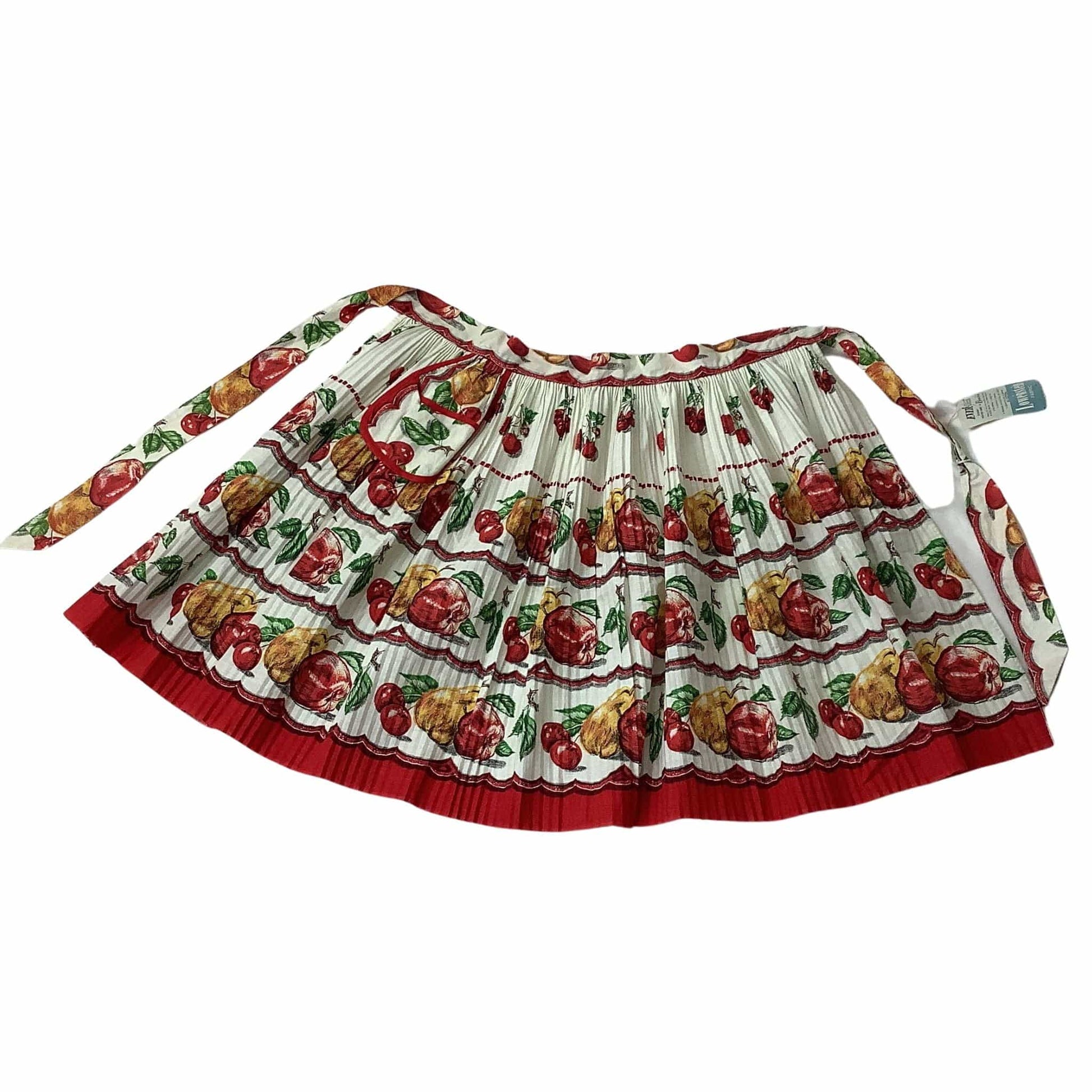 Pleated Vintage Apron Multicolor / Cotton / Novelty