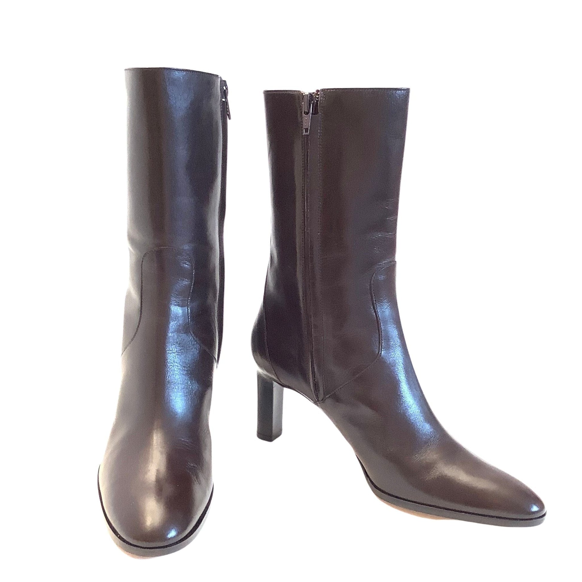 Pollini Mid Calf Boots 8 / Brown / Y2K - Now
