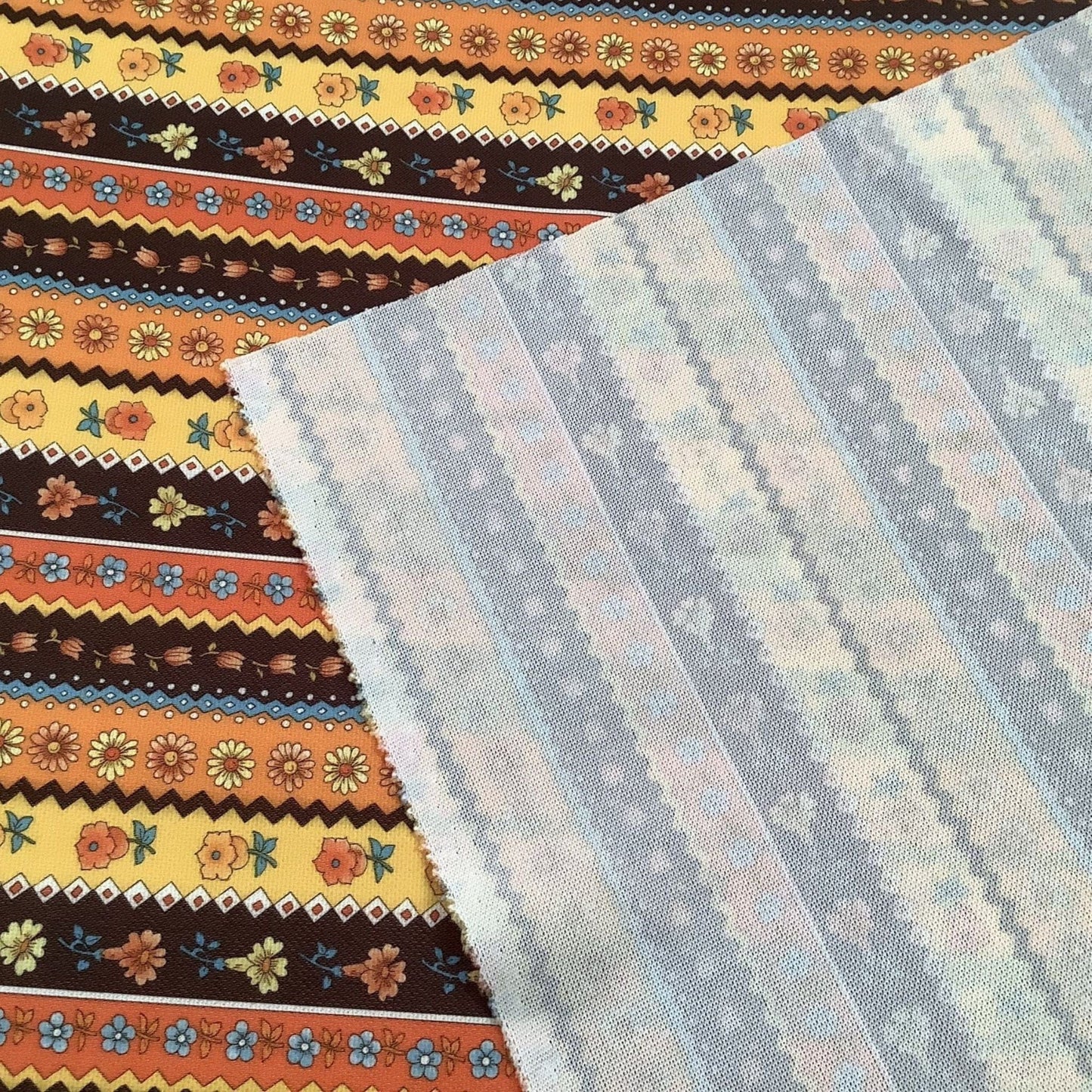 Polyester Calico Fabric Multi / Polyester / Boho