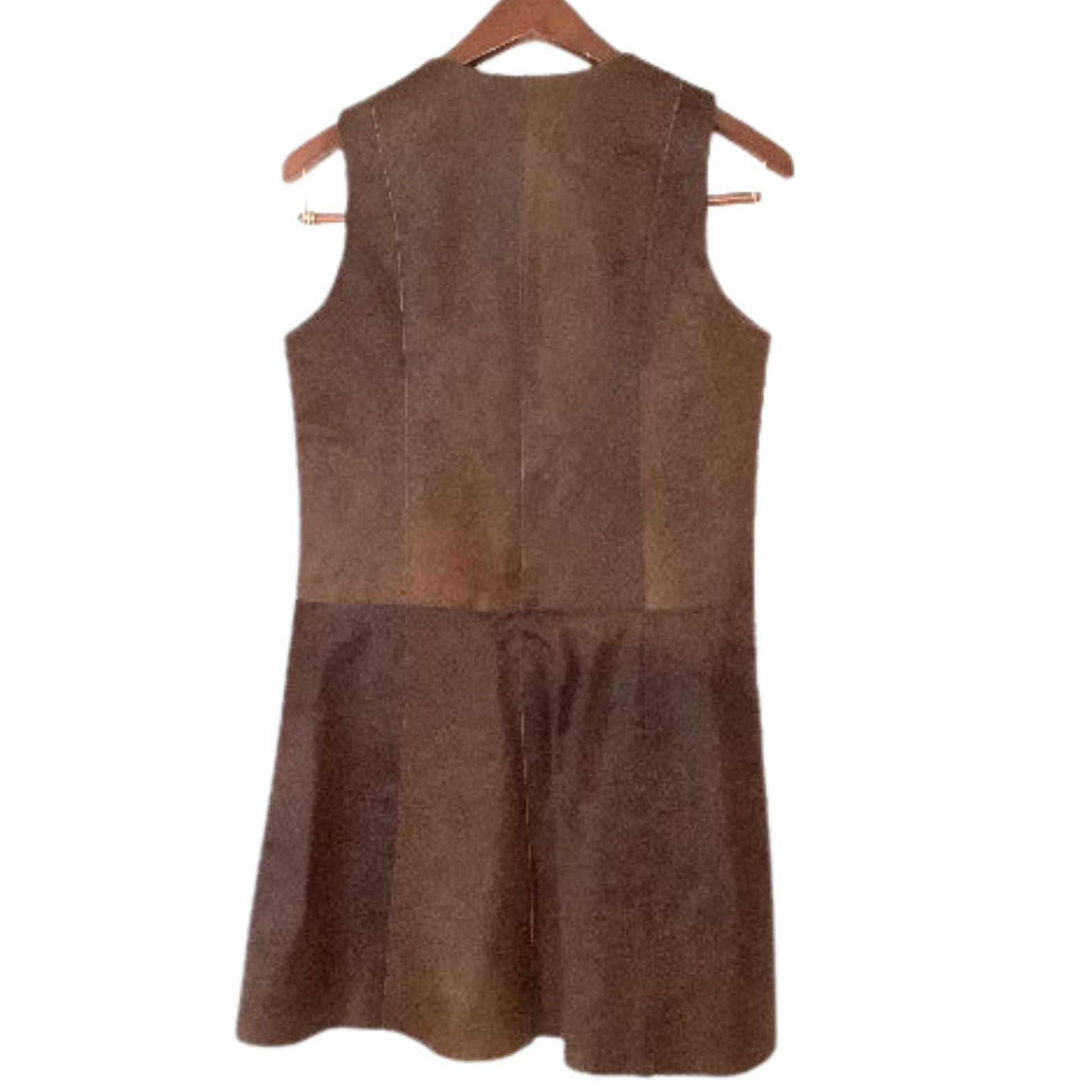 Pony Fur Mini Dress Small / Brown / Vintage 1960s