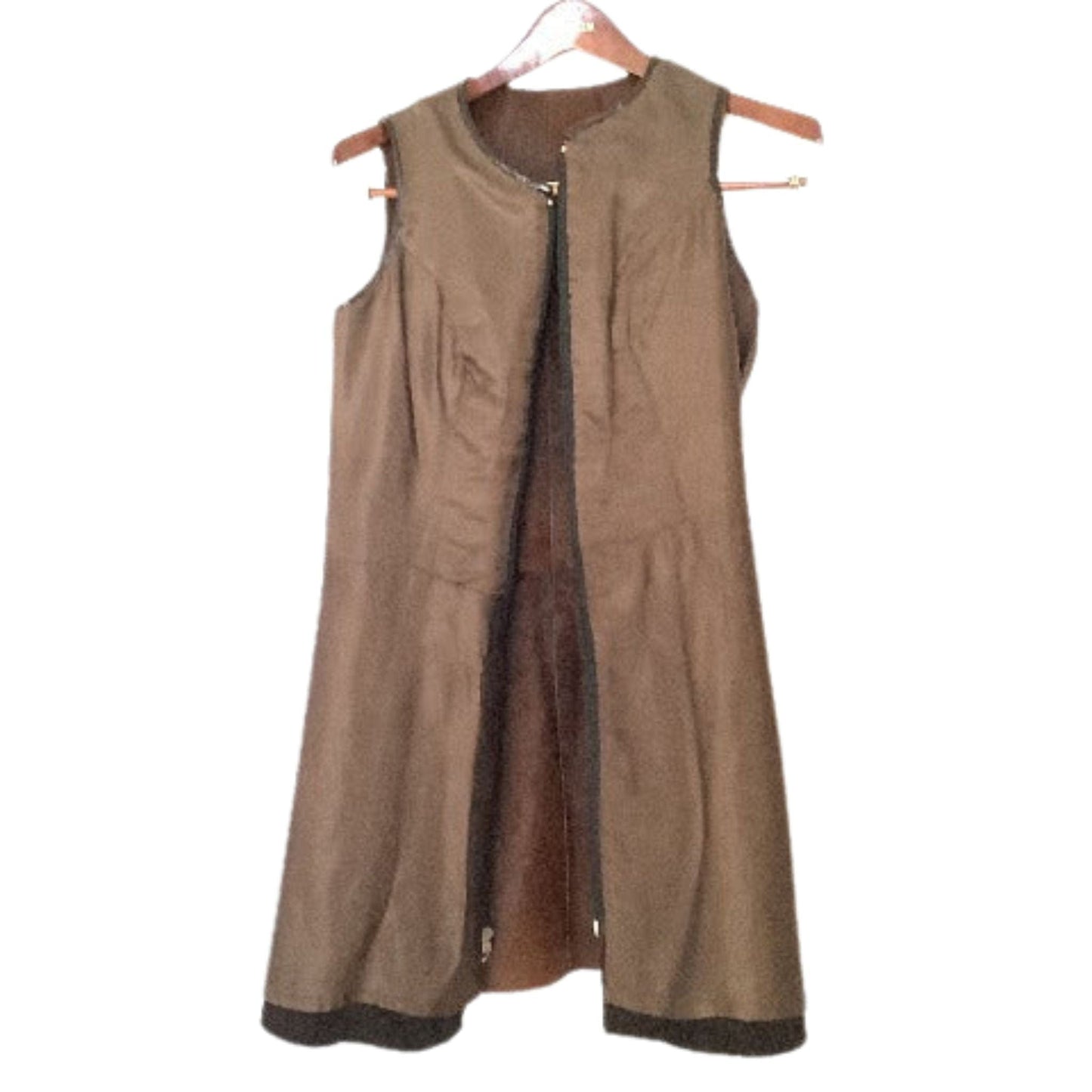 Pony Fur Mini Dress Small / Brown / Vintage 1960s